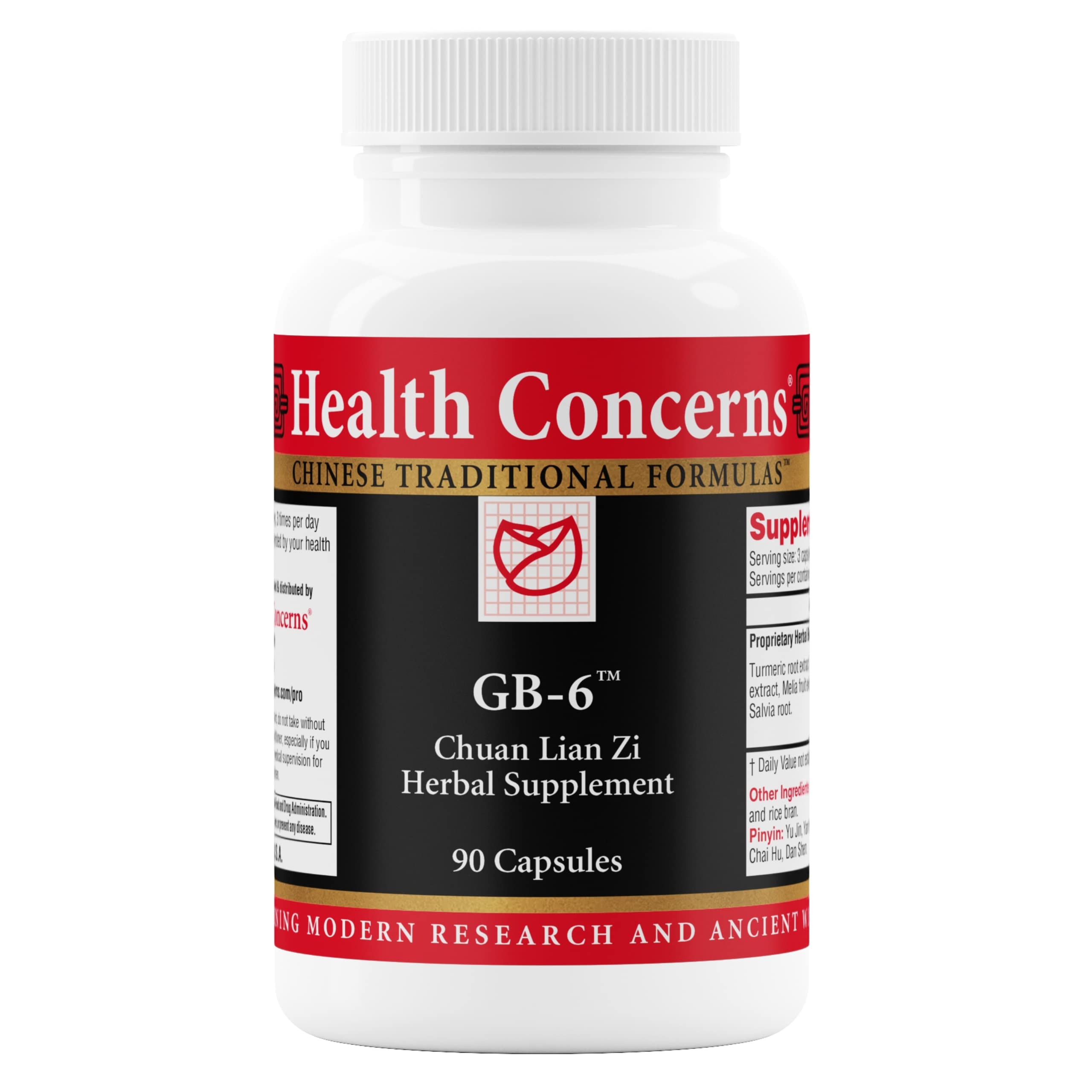 Health Concerns GB-6 – Gallbladder Support Supplement – Chuan Lian Zi Herbal Formula – Natural Gallstone Support – Bupleurum, Turmeric, Dandelion Root Extracts– Chinese Herbal Capsules – 90 Capsules Health Concerns buy supplements canada