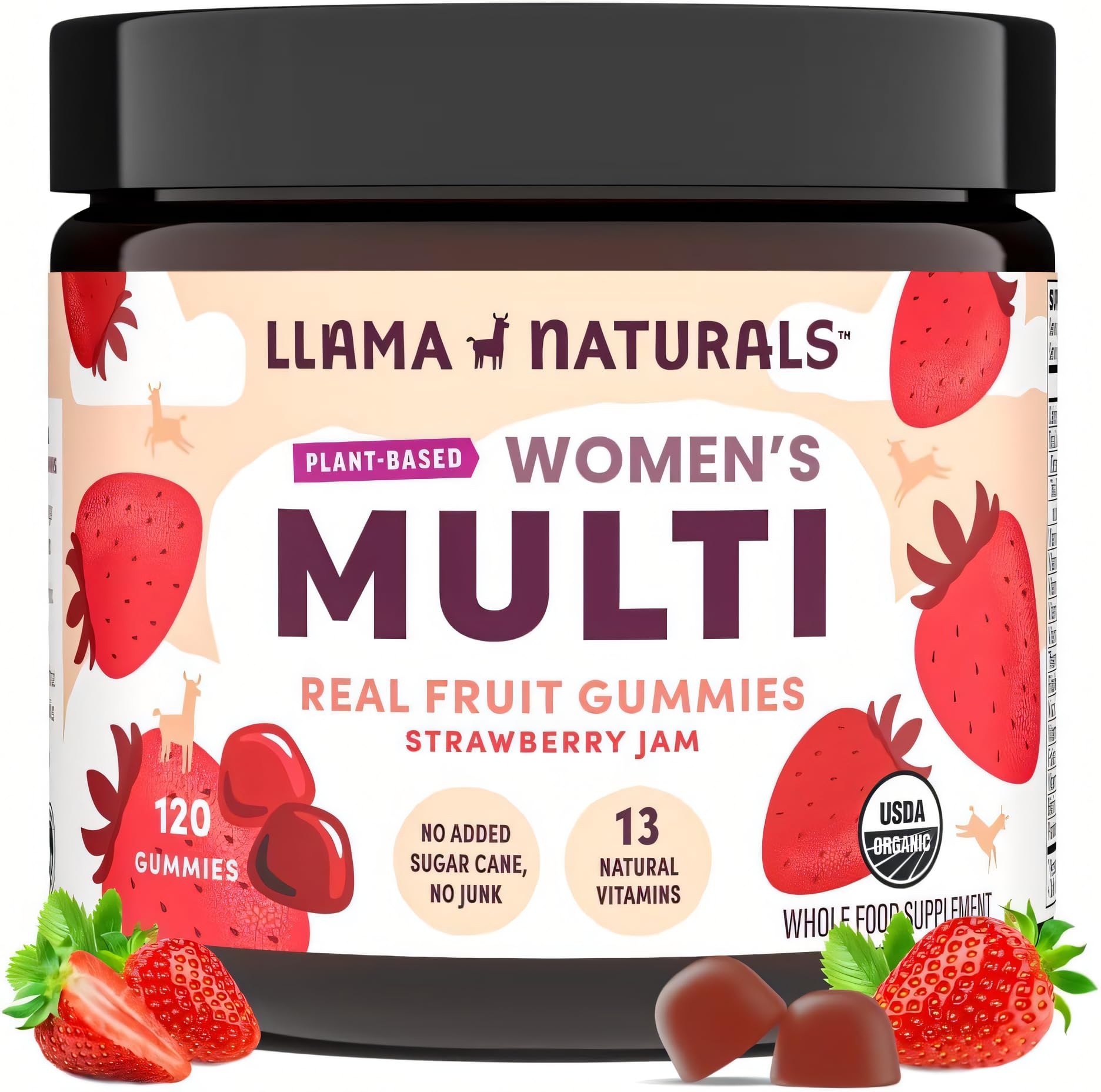 Llama Naturals Multivitamin for Women, Vegan, Organic Gummies with Vitamin D, C and K, Women's Real Fruit Gummy Vitamins Llama Naturals buy supplements canada