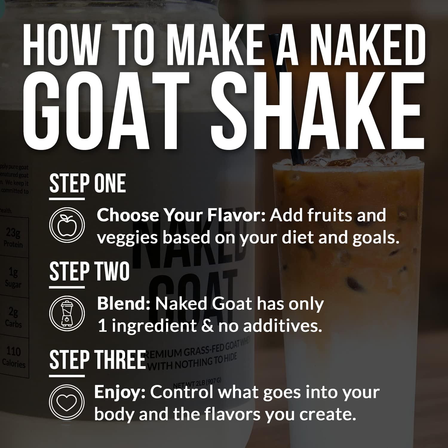 NAKED nutrition Naked Goat - Pasture Fed Goat Whey Protein Powder from Small-Herd NAKED buy supplements canada