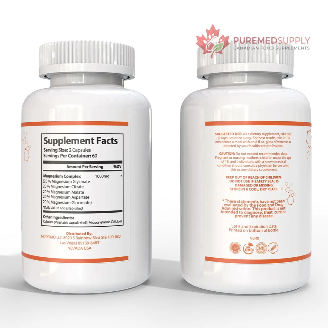 HARMONIFY Magnesium Glycinate Citrate Malate Aspartate Gluconate, 5 in 1 Formula, 120 Purified Veggie Capsule, 1000 mg, Gluten Free, Non-GMO, 60 Days Serving HARMONIFY buy supplements canada