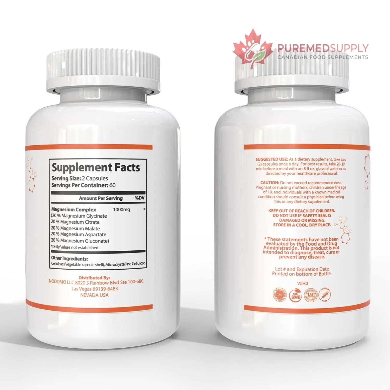 HARMONIFY Magnesium Glycinate Citrate Malate Aspartate Gluconate, 5 in 1 Formula, 120 Purified Veggie Capsule, 1000 mg, Gluten Free, Non-GMO, 60 Days Serving HARMONIFY buy supplements canada