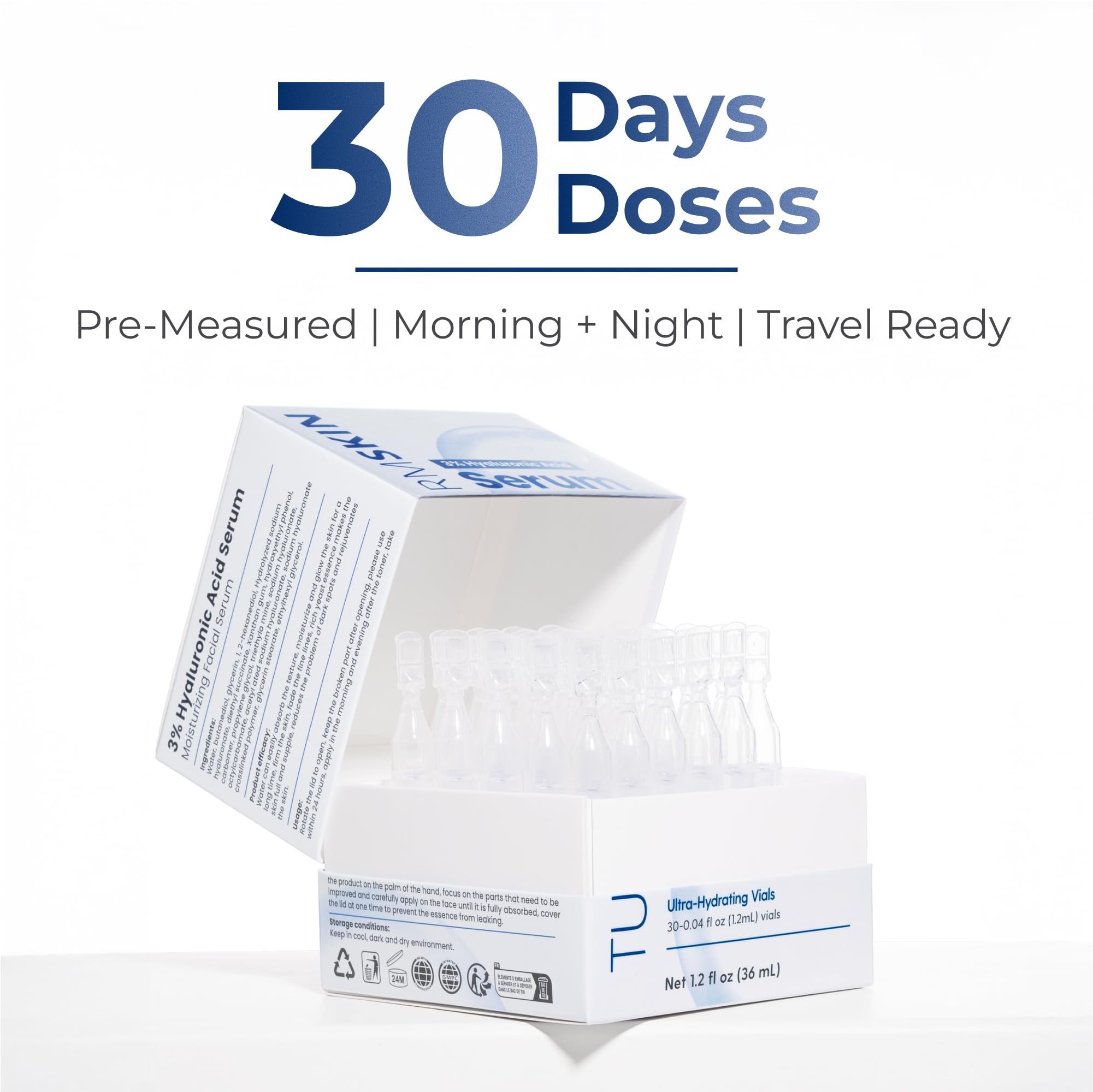 TURMSKIN® Hyaluronic Acid Serum Ampoules [ULTRA HYDRATING VIALS] - 3% Hyaluron Booster for Glass Skin & Anti Aging - 24 Hours Hydration Turmskin buy supplements canada