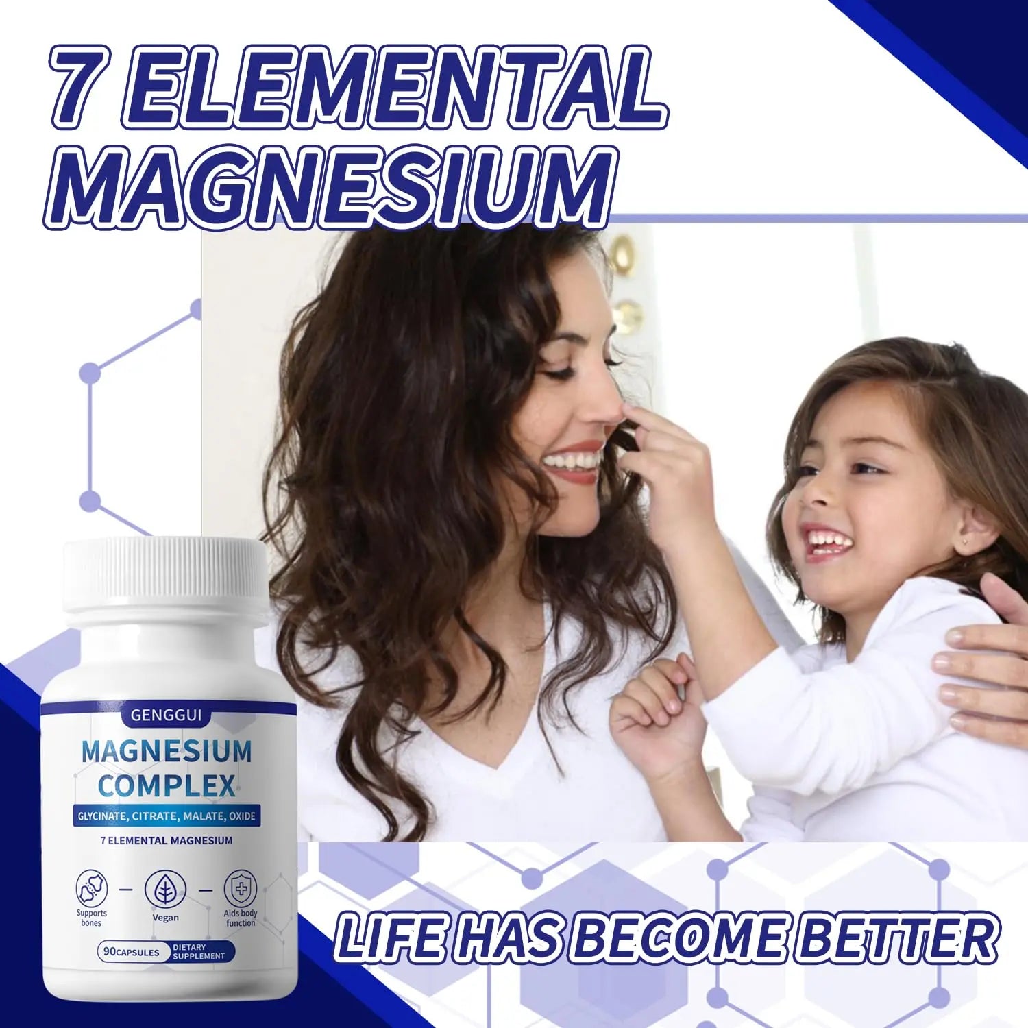 Magnesium Complex 1000mg with 8 Types - Glycinate, Citrate, Malate - Supports Muscle Relaxation, Bone Health, Energy Production & Sleep - High Absorption, Non-GMO, Vegan Capsules, 90 Count (001) ZYGCDZ buy supplements canada