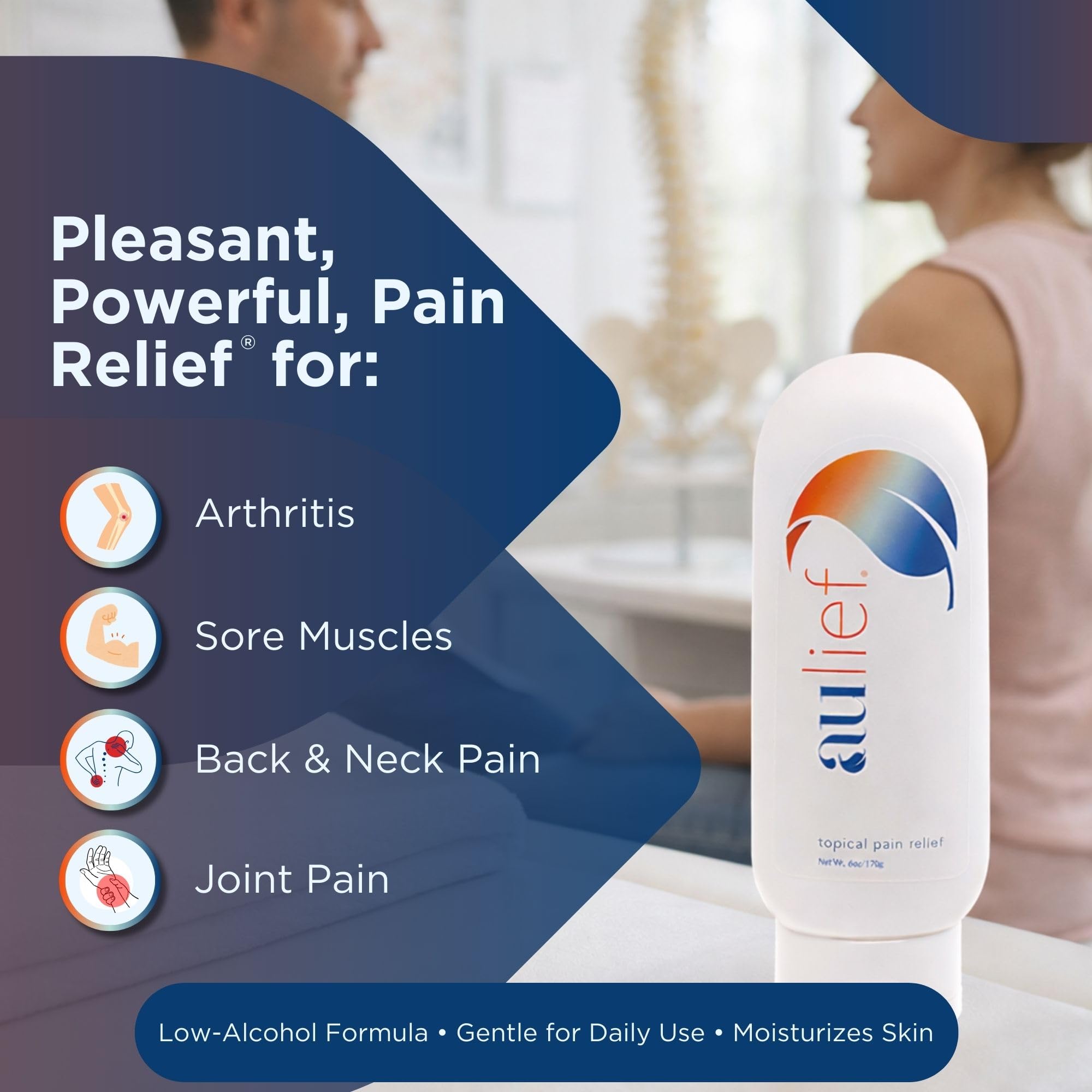 China-Gel Aulief Pain Relief Cream Arthritis & Muscle Rub for Sore Muscles & Joint Pain, Neck, Knee & Back Aches, Premium Mint Green Topical Gel, 8 oz Jar China-Gel buy supplements canada