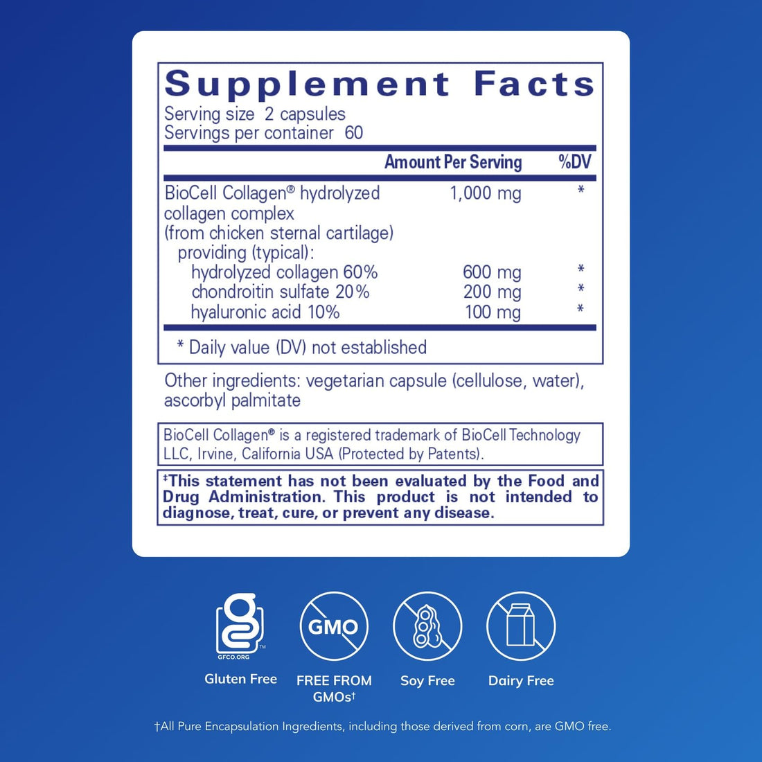 Pure Encapsulations Collagen JS - Skin & Joint Health* - 1,000 mg Hydrolyzed Biocell Collagen - Gluten Free & Non-GMO - 120 Capsules Pure Encapsulations buy supplements canada