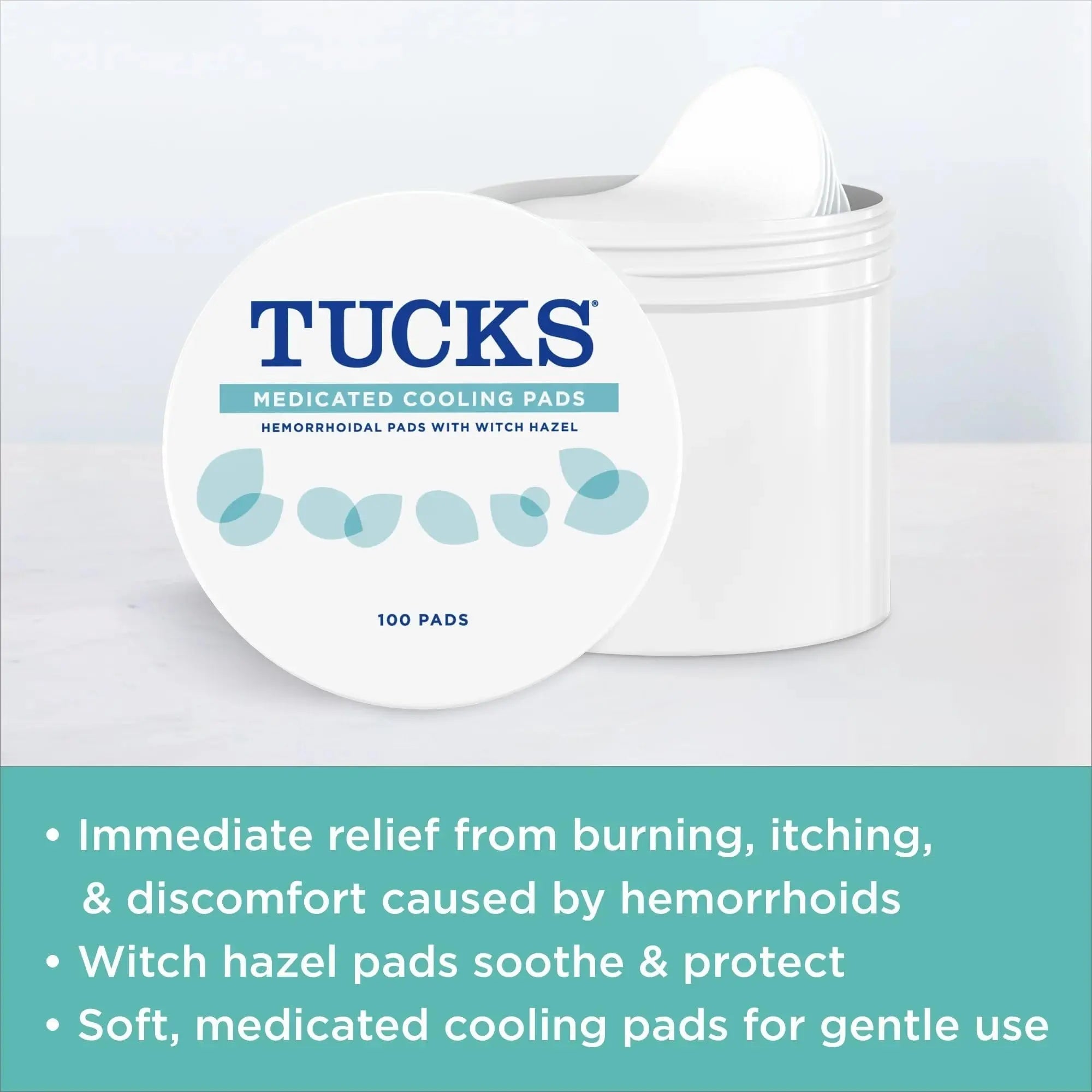 TUCKS Medicated Cooling Pads, 100 Count – Hemorrhoid Pads with Witch Hazel, Cleanses Sensitive Areas, Protects from Irritation, Hemorrhoid Treatment, Medicated Pads Used by Hospitals TUCKS buy supplements canada