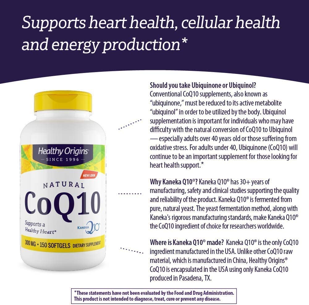 Healthy Origins CoQ10 (Kaneka Q10), 300 mg - Heart Health & Energy Supplement Healthy Origins buy supplements canada