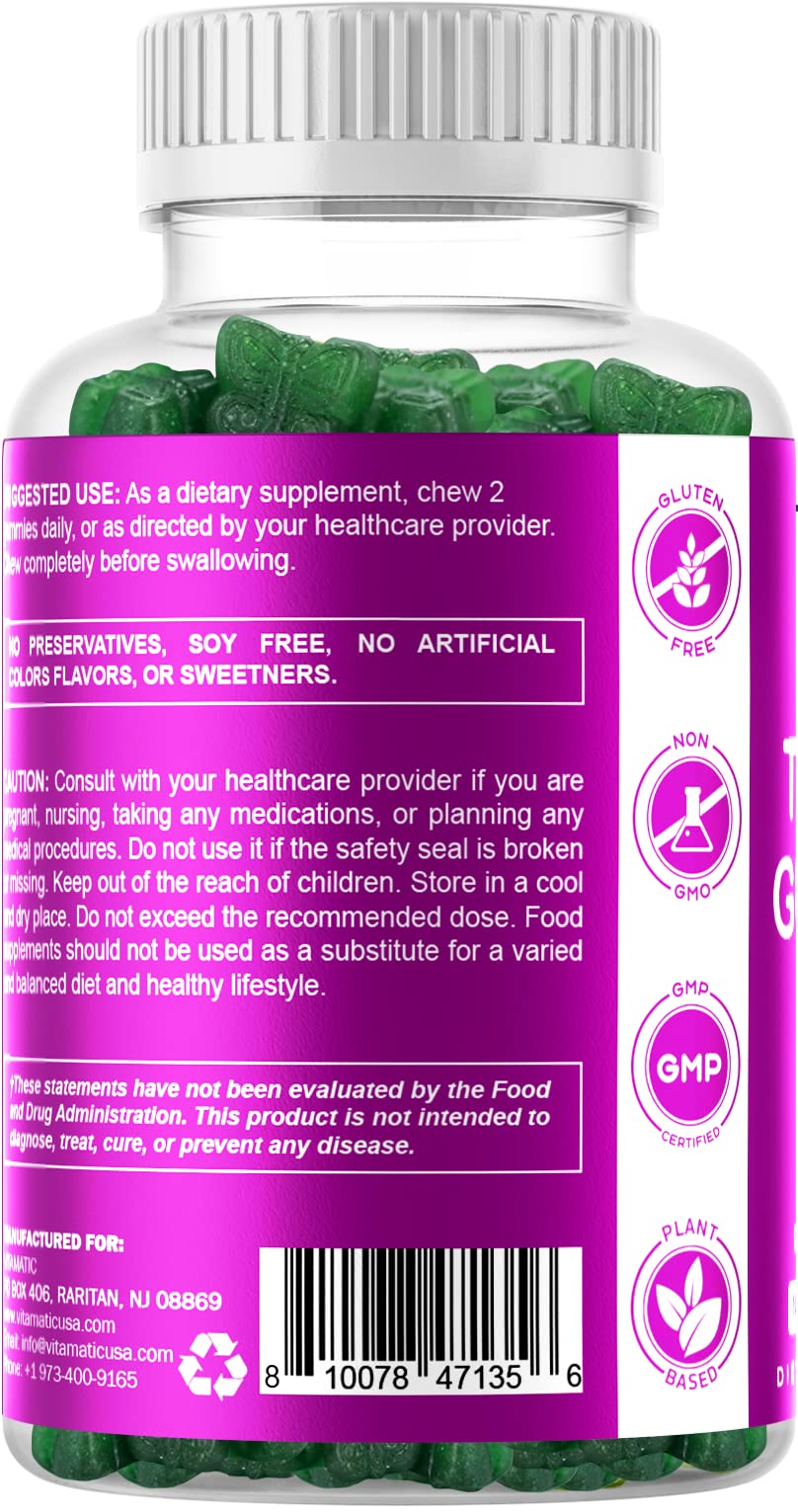 Vitamatic Vegan Thyroid Support Gummies with Iodine & Kelp - 60 Count - Improve Your Vitamatic buy supplements canada
