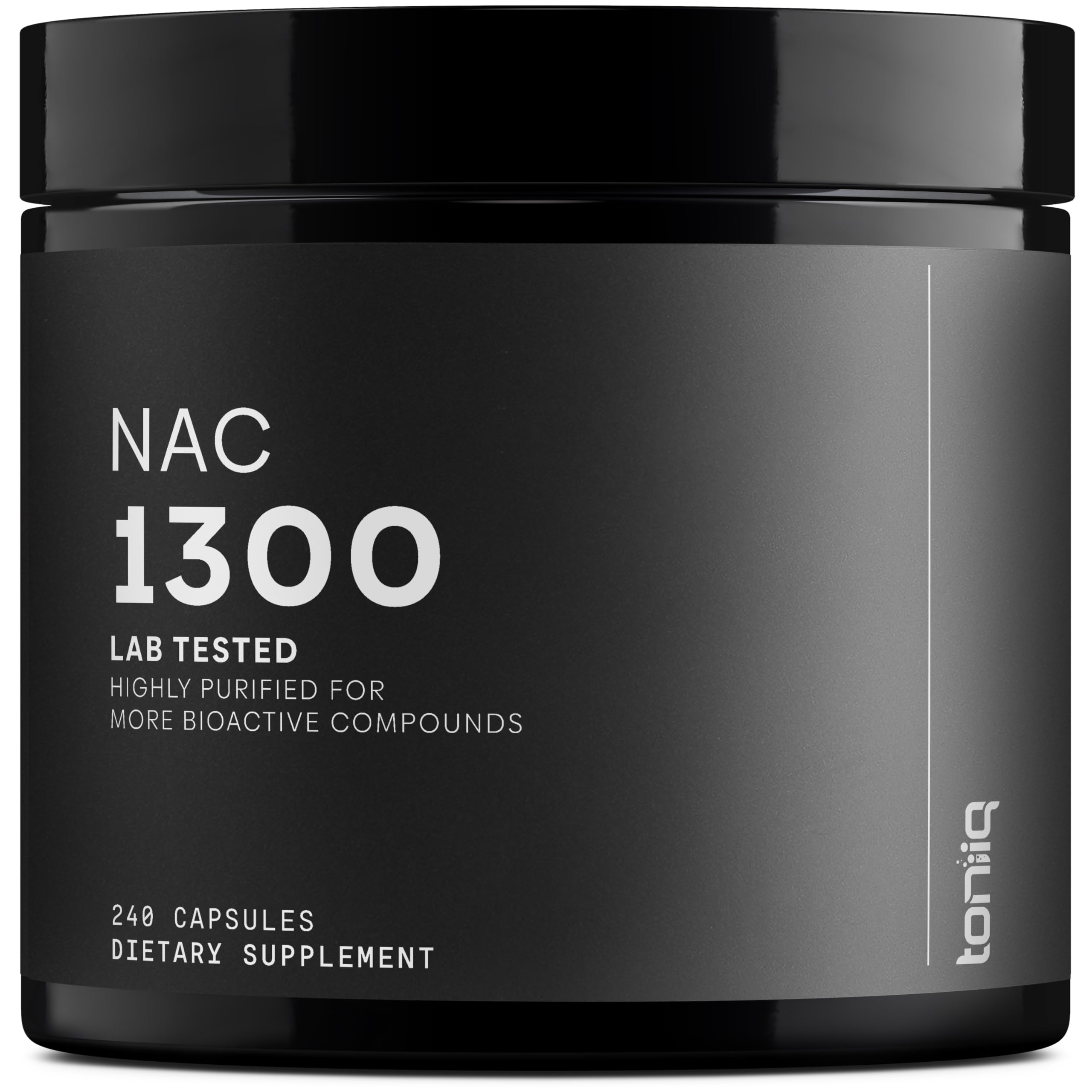 Toniiq 1300mg NAC - 4 Month Supply - Min. 98%+ Tested Purity - Ultra High Strength Bioavailable NAC Cysteine Supplement - 240 Vegetarian N Acetyl Cysteine Toniiq buy supplements canada