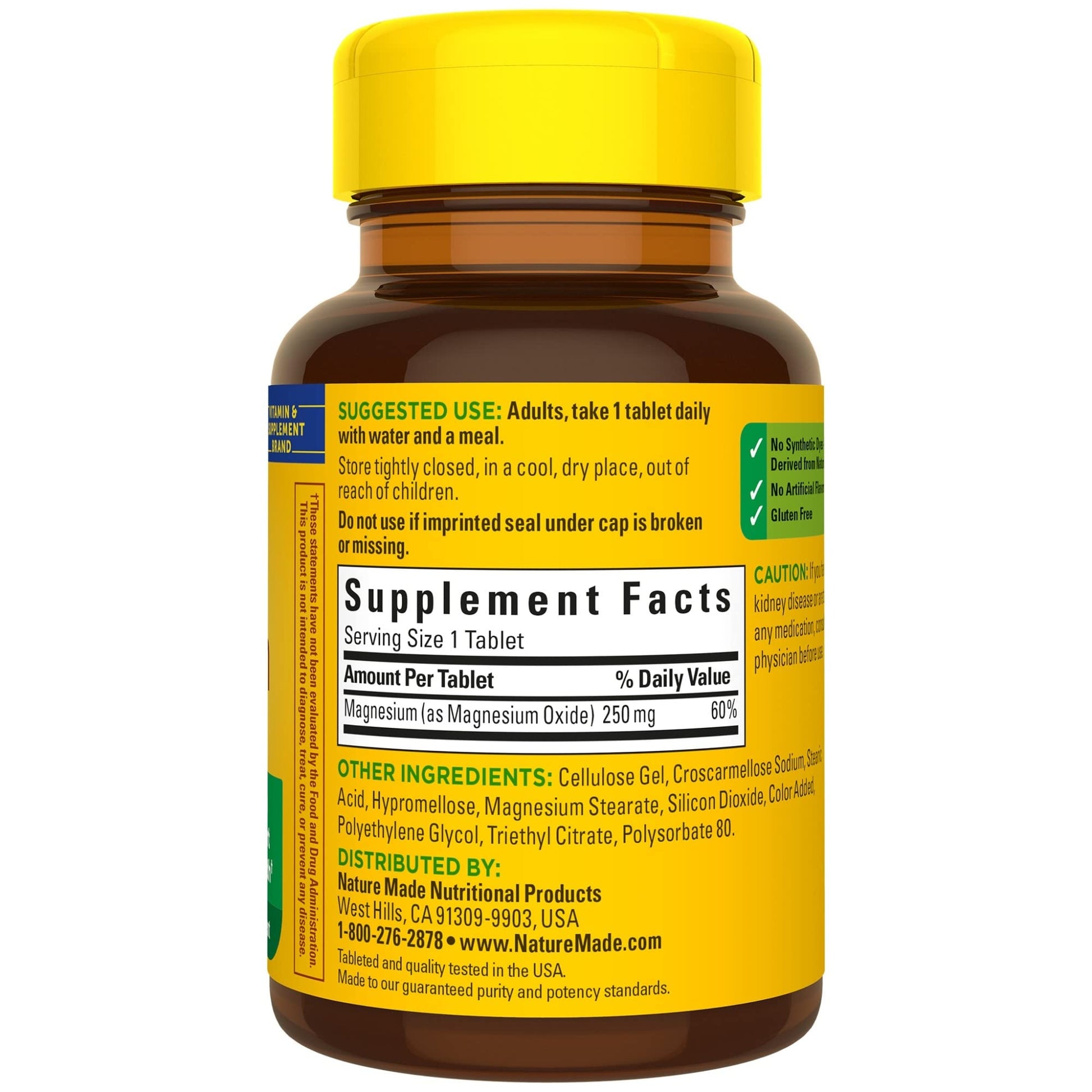Nature Made Magnesium Oxide 250 mg, Dietary Supplement for Muscle, Heart Nature Made buy supplements canada
