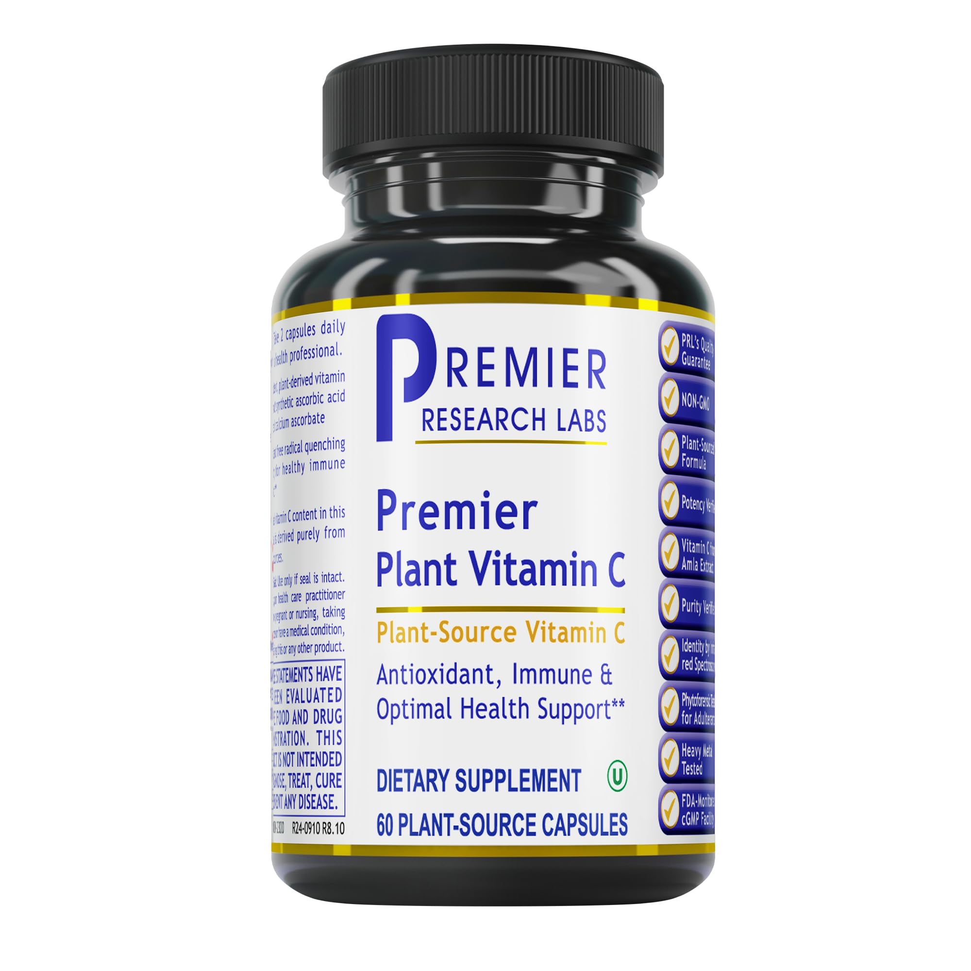 Premier Research Labs Vitamin C Supplement - Natural Vitamin C, Whole Food Vitamin C, Essential C Complex, Pure with Bioflavonoids & Organic Ingredients - 60 Vegetarian Capsules Premier Research Labs buy supplements canada