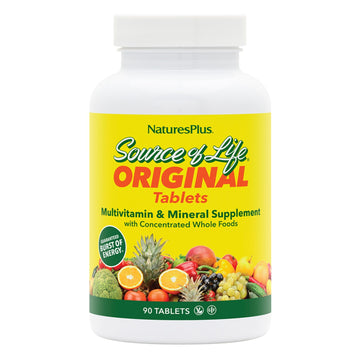 NaturesPlus Source of Life - 90 Tablets - Multivitamin & Mineral Supplement with Concentrated Whole Foods - Gluten Free, Vegetarian - 30 Servings NaturesPlus buy supplements canada