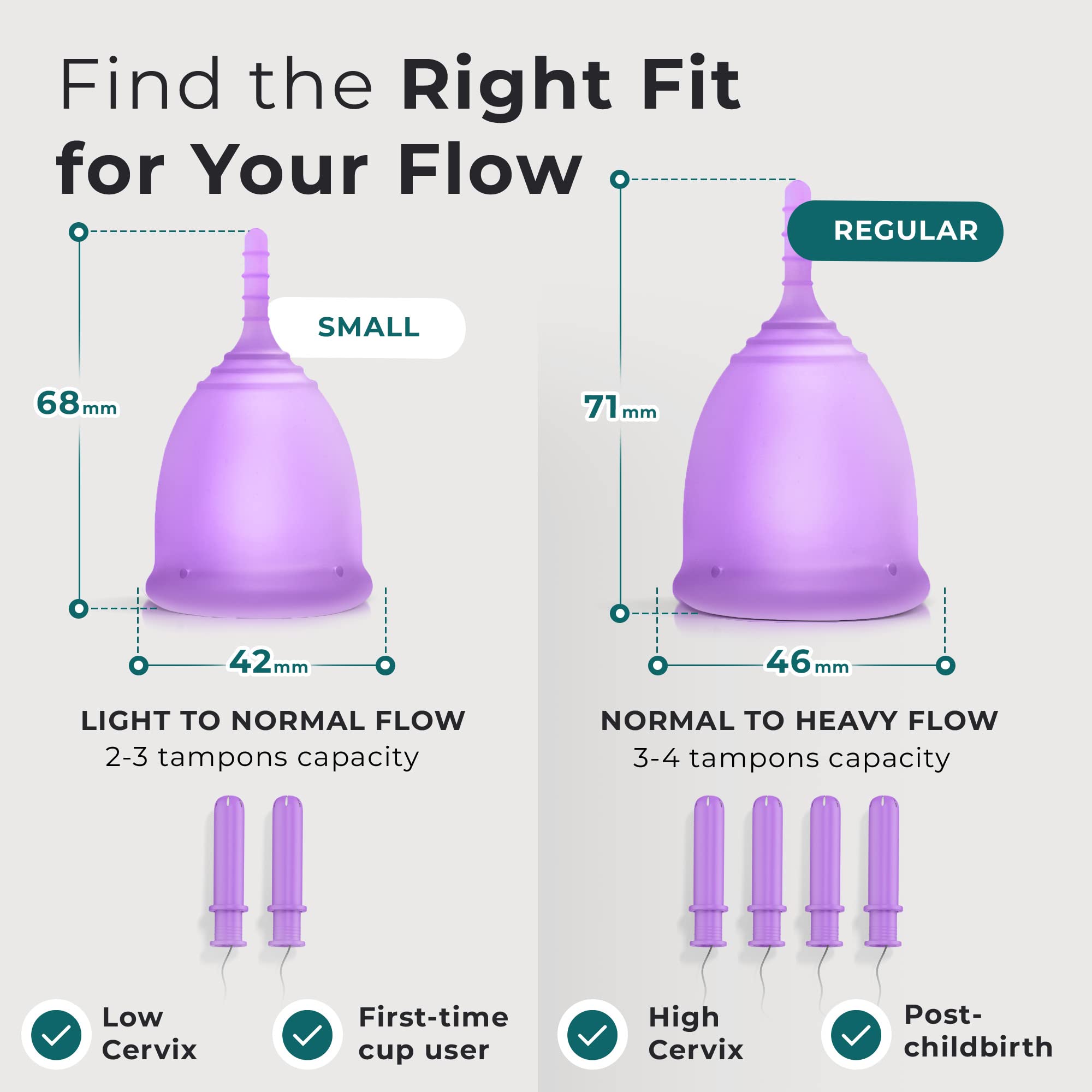 EcoBlossom Reusable Menstrual Cup Set - The Most Reliable Medical Grade Silicone Period Cups EcoBlossom buy supplements canada