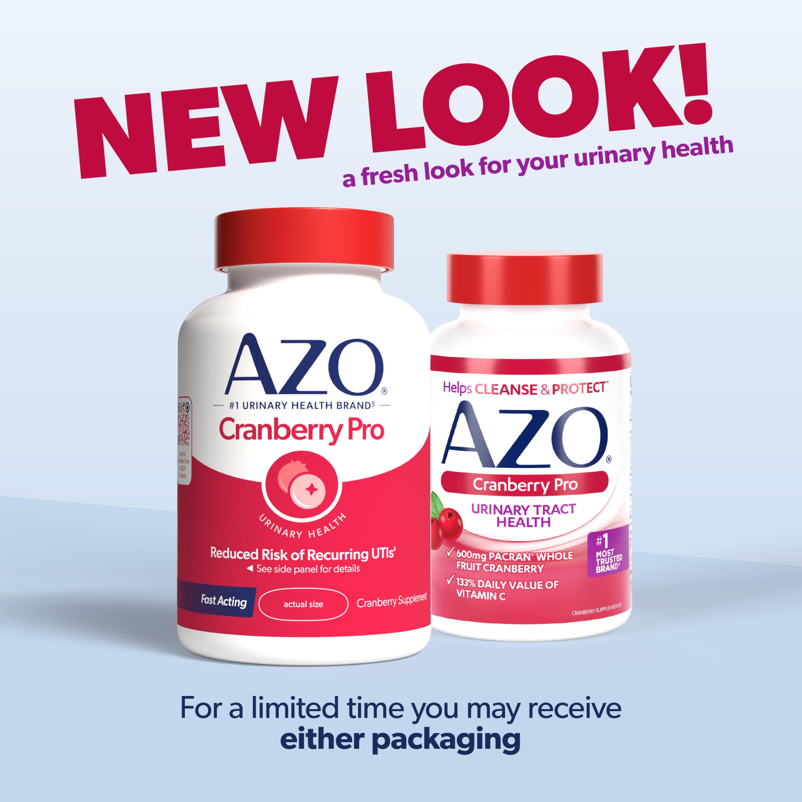 AZO Cranberry Pro, Cranberry Pills for Women & Men, 600mg Pacran, Made with Concentrated Whole Fruit Cranberry Powder to Help Cleanse and Protect The Urinary Tract AZO buy supplements canada