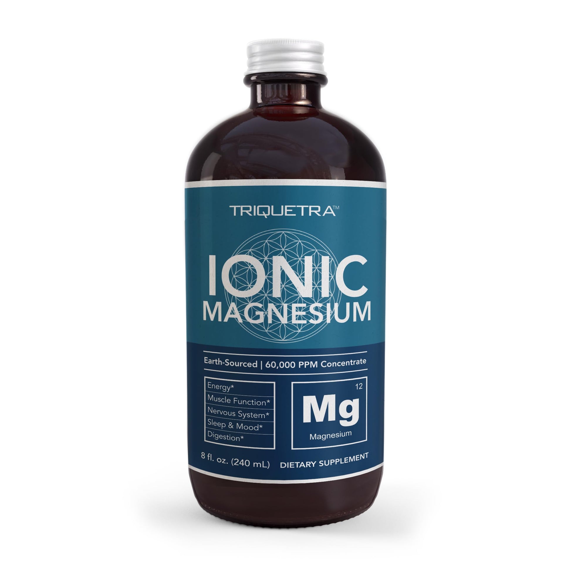 Liquid Magnesium | 8 oz - Ionic Magnesium Chloride, Highest & Fastest Absorption - Calm Mood, Sleep, Muscle Cramps & Spasms, Natural Laxative – Vegan, Glass Bottle (96 Servings) Triquetra Health buy supplements canada