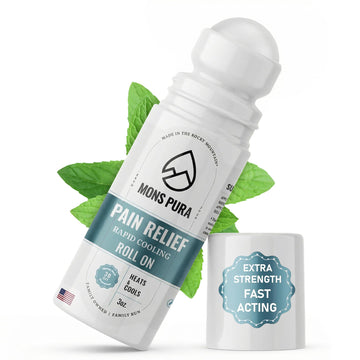 Mons Pura Roll On Pain Relief with Menthol, Arnica, Rosemary & Essential Oils - Extra Strength Arnica Roll On Fast Cooling Muscle & Joint Relief for Arthritis, Back Pain & Sciatica (3oz) Mons Pura buy supplements canada