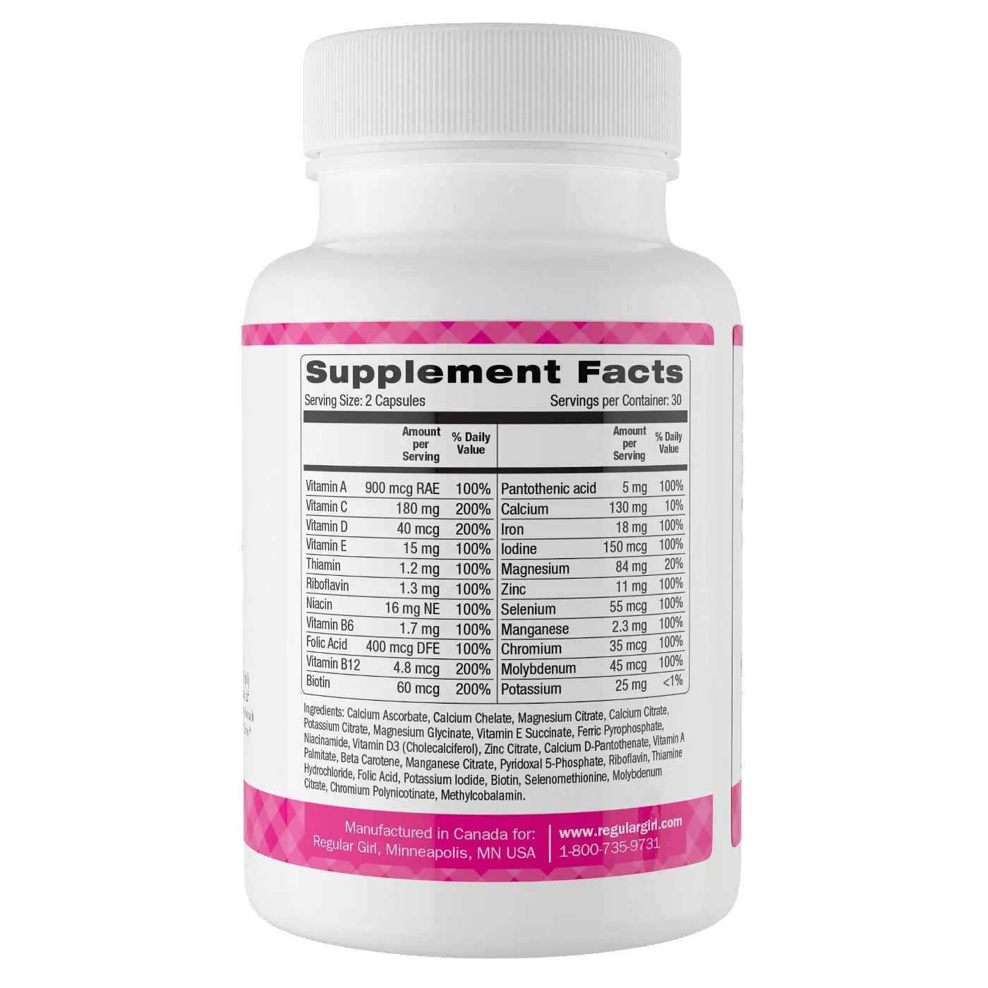 Regular Girl, Women's Multivitamin, 60 Capsules Regular Girl buy supplements canada