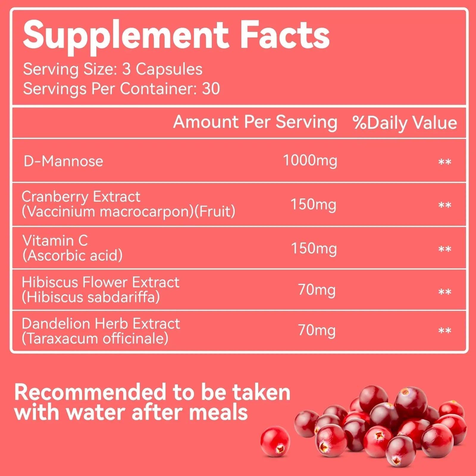 EAZGOO D-Mannose Supplement – 1000mg Capsules with Cranberry, Vitamin C, Hibiscus & Dandelion Extract, Support Urinary Health, D Mannose & Cranberry Capsules, 90 Count(Pack of 2) EAZGOO buy supplements canada