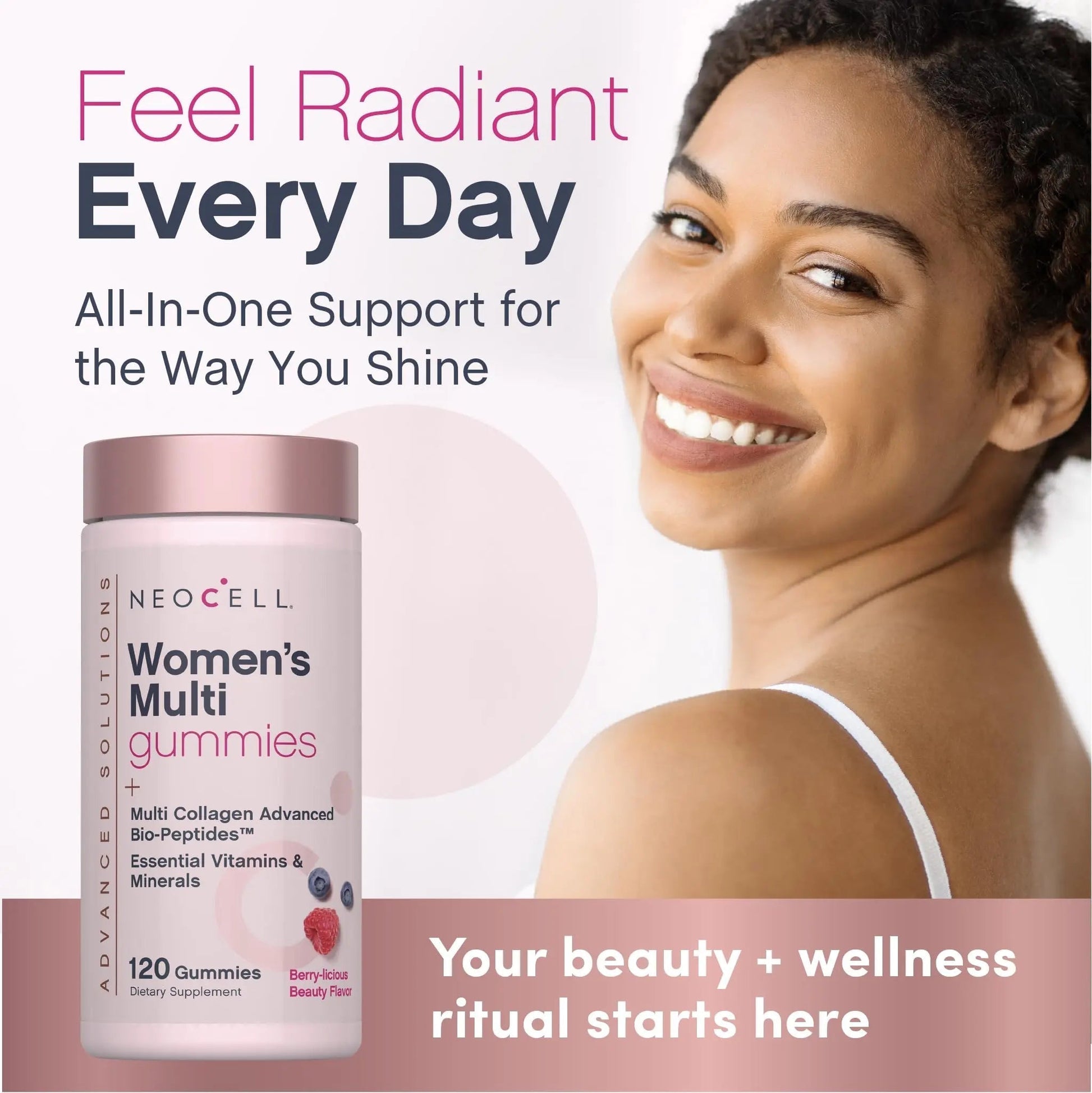 NeoCell Women's Multi Gummy with Collagen | 120 Gummies | Essential Vitamins & Minerals | Berry Flavor Supplement NeoCell buy supplements canada