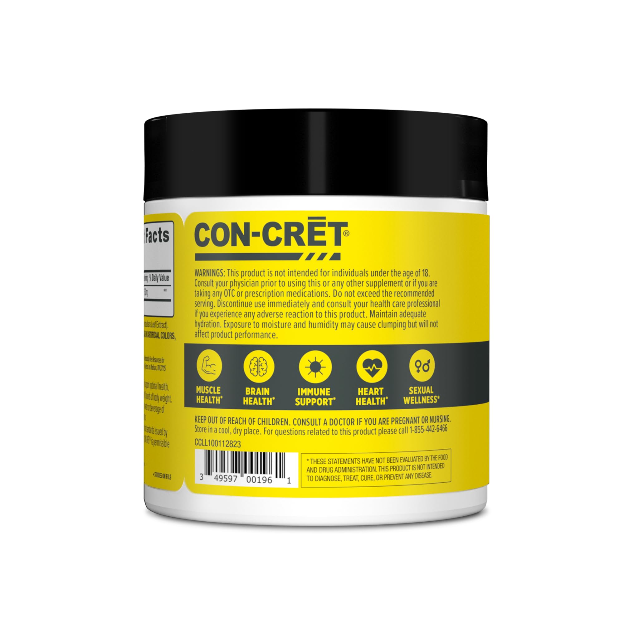 CON-CRET Creatine HCl Powder | Muscle, Cognitive, Cellular Energy Support | No Bloating or Cramps | USA Made & NSF Certified CON-CRET buy supplements canada
