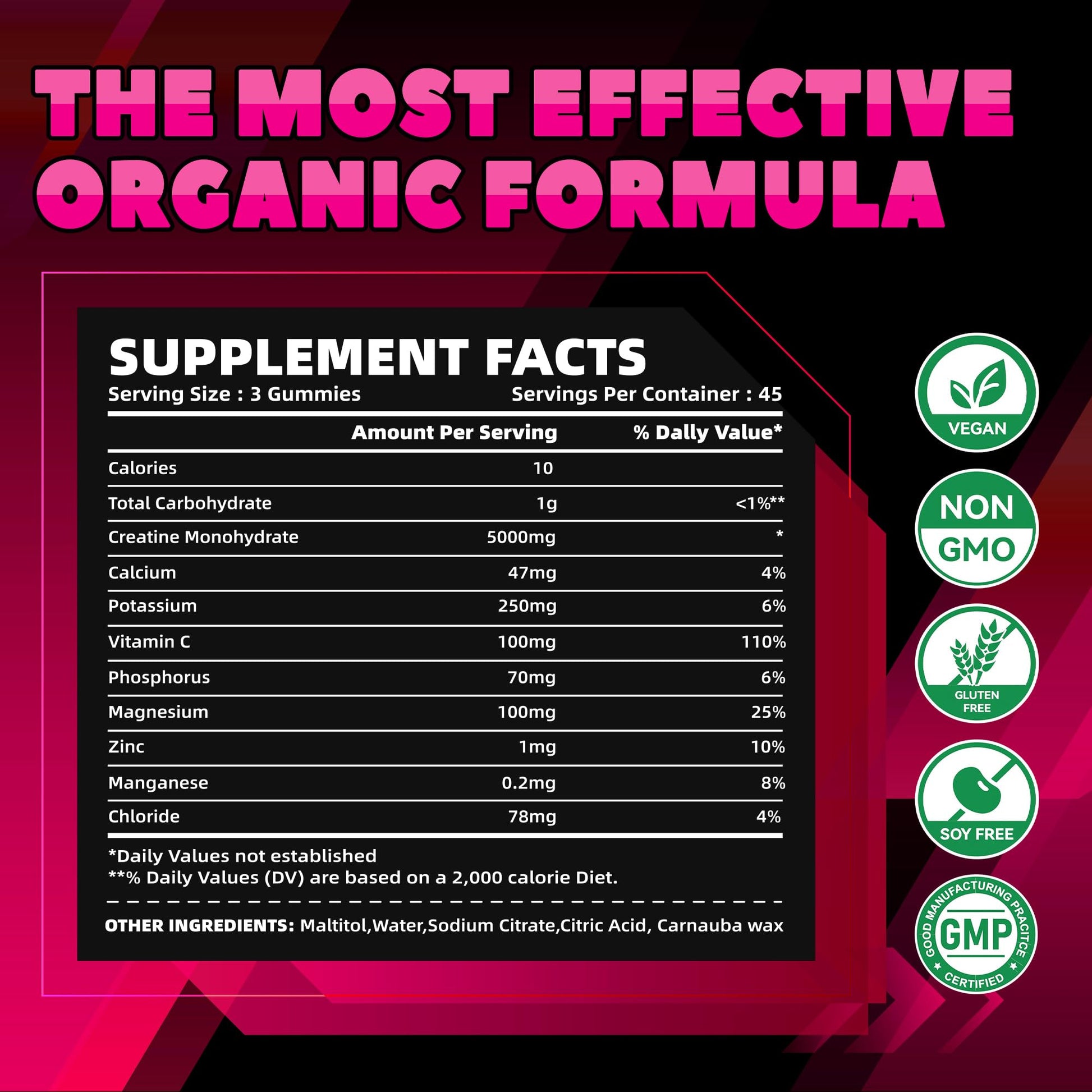 GlucoBio Creatine Monohydrate Gummies (5g) – Pre-Workout Energy & Muscle Growth Support for Men & Women GlucoBio buy supplements canada