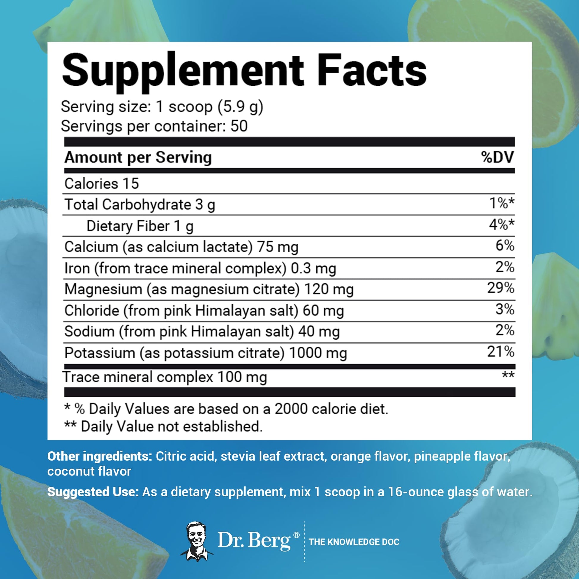 Dr. Berg Hydration Keto Electrolyte Powder - Enhanced w/ 1,000mg of Potassium Dr. Berg Nutritionals buy supplements canada