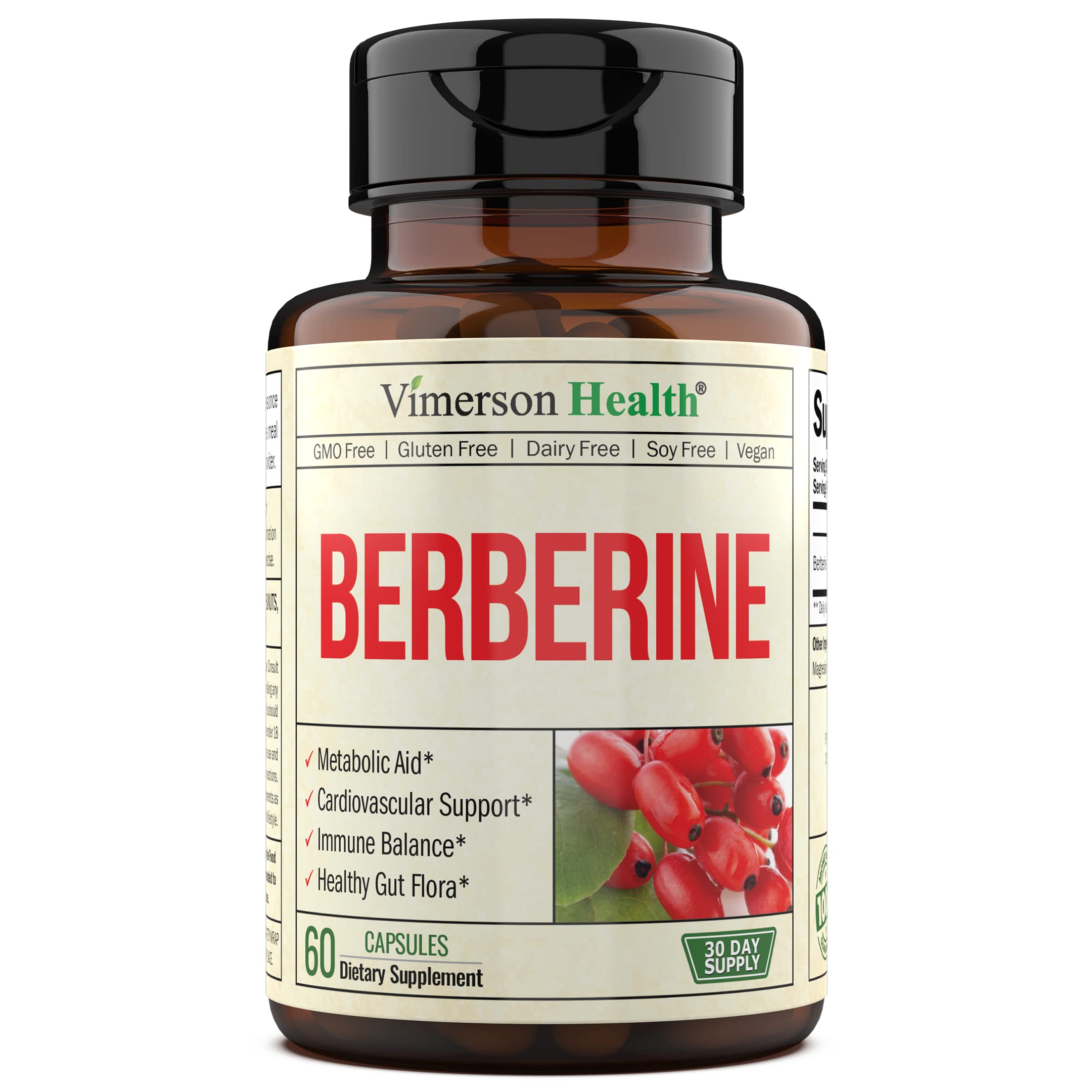 Vimerson Health Berberine Supplement with 3rd Party Tested Berberine 1200mg Per Serving Vimerson Health buy supplements canada