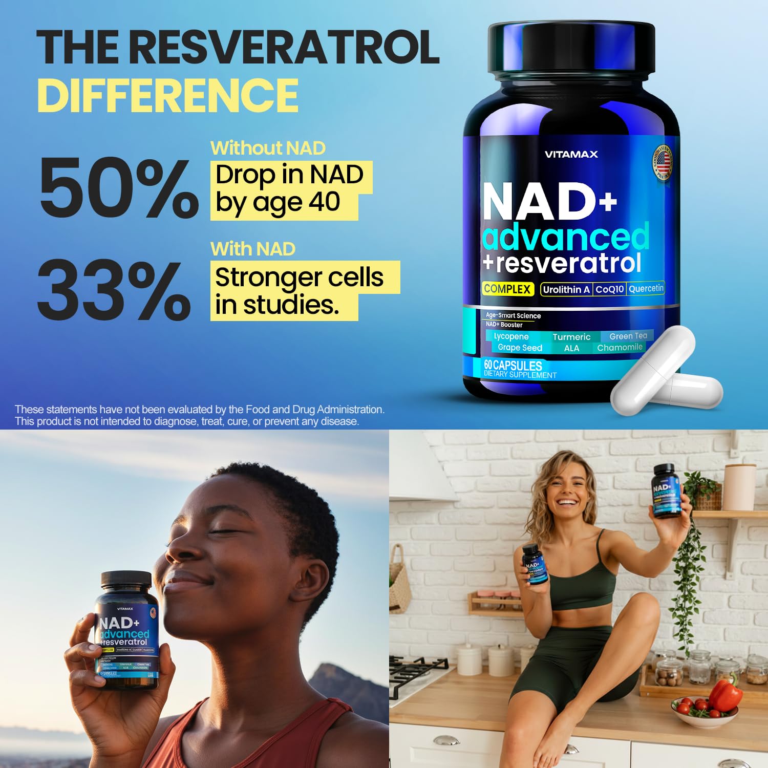 Liposomal NAD+ Supplement Extra Strength | Urolithin A, Resveratrol, CoQ10 - Women & Men - ALA, Green Tea, Quercetin, Lycopene | High Purity, Energy & Regeneration - Made in USA – 60ct Vitamax buy supplements canada