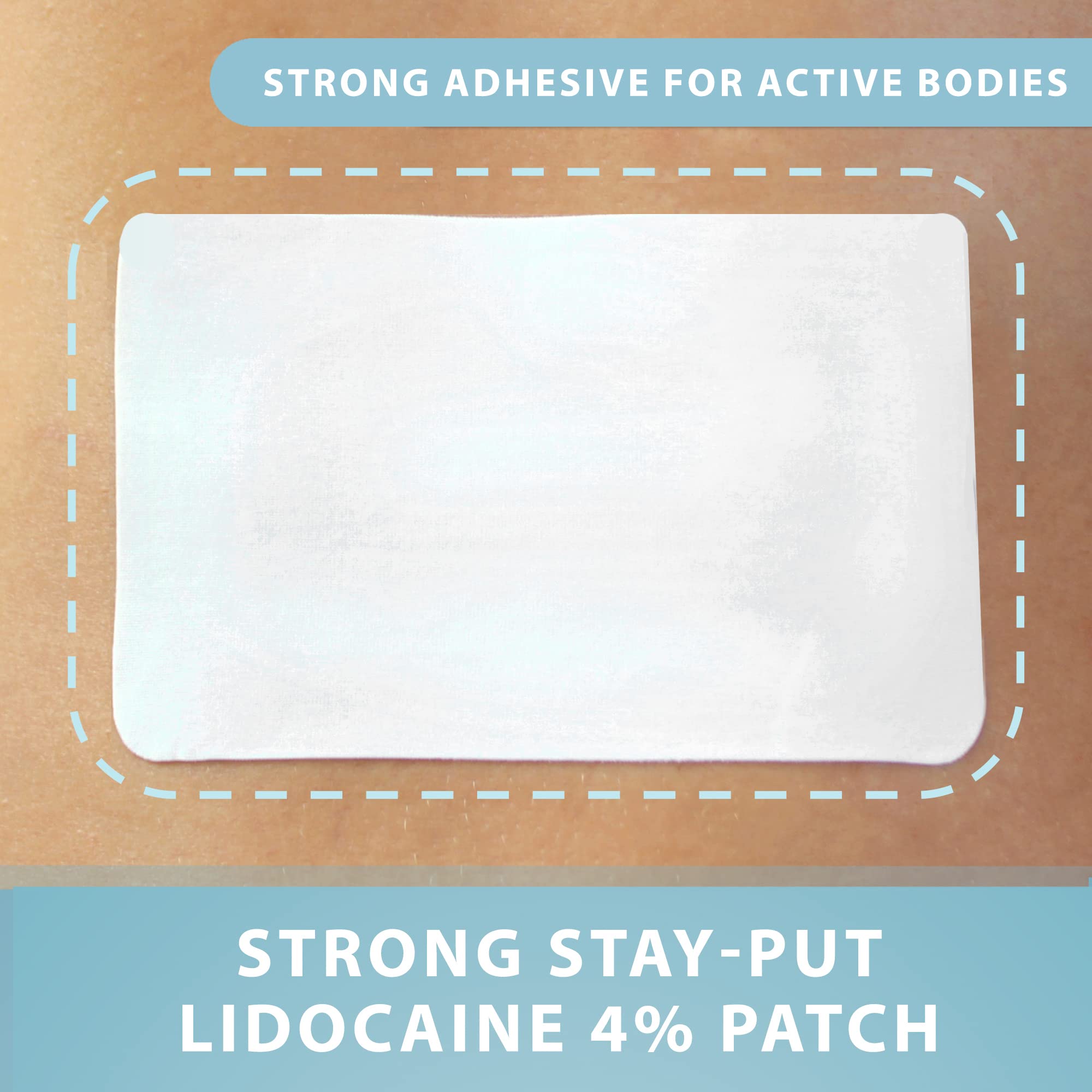 Curist Super Stick Lidocaine Patches Topical Pain Relief - Long Lasting Adhesive for Back Relief, Neck Relief, Sore Muscle Relief (20 Patches -1 Pack - 3x5 Lidocaine 4% Patches) Curist buy supplements canada