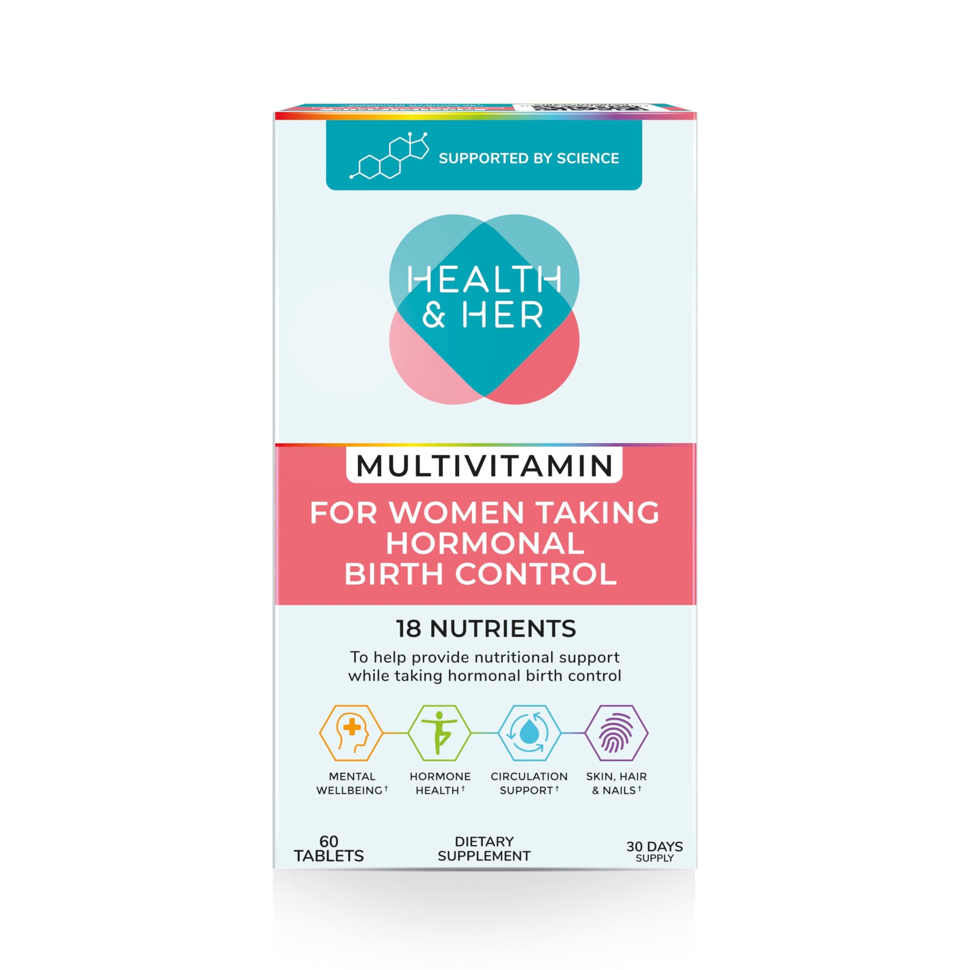 Health & Her Multivitamin Supplement for Women Taking Birth Control - Nutrition Support - 1 Month Supply, 60 Tablets - Vegan & Gluten Free Health and Her buy supplements canada