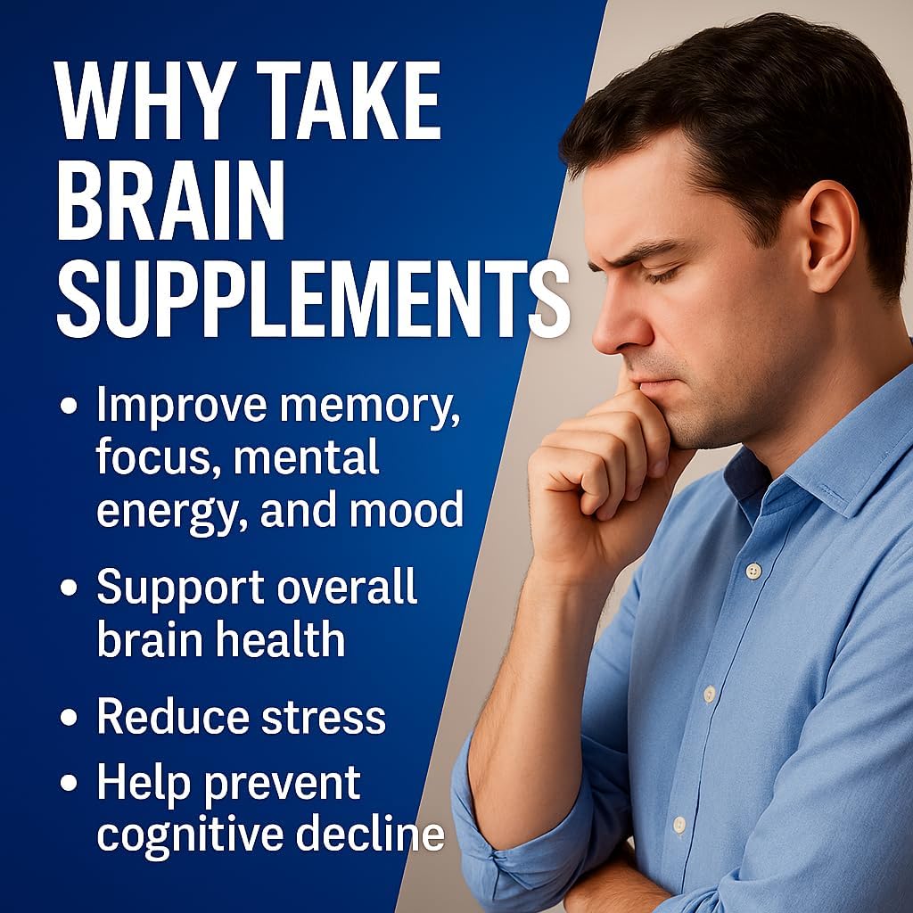 Ageless Brain Supplements for Memory and Focus 1000 MG | Cognitive Improvement | Formulated with Clinically Studied Ingredients | Support Mental Clarity & Neuro Health | Vitamin B6, B12, 60 Capsules Ageless Foundation Laboratories buy supplements canada