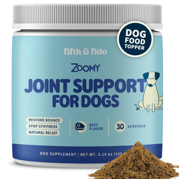 Fifth & Fido Joint Supplement for Dogs - Glucosamine for Dogs - Pet Vitamins and Supplements Powder with Chondroitin & MSM - Hip & Joint Support for Mobility, Stiffness & Flexibility - Mushroom Blend Fifth & Fido buy supplements canada