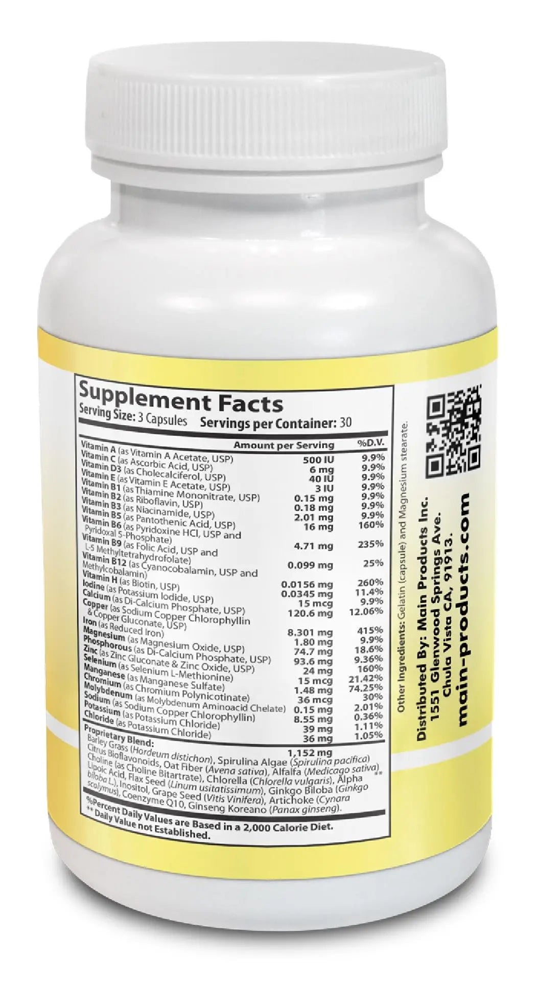 Vitamin Complex Multivitamins and Multiminerals - 12 Vitamins and 14 Minerals, Vitamin A C D3 E B1 B2 B3 B5 B6 B9 B12 H and Minerals Main Products buy supplements canada