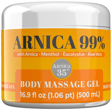 Arnica 35 Arnica Body Massage Gel – Water-Based Cosmetic Massage Gel with Arnica Montana, Fast-Absorbing Lightweight Texture, Non-Greasy Feel, Dermatologically Tested, 16.9 fl oz Arnica buy supplements canada