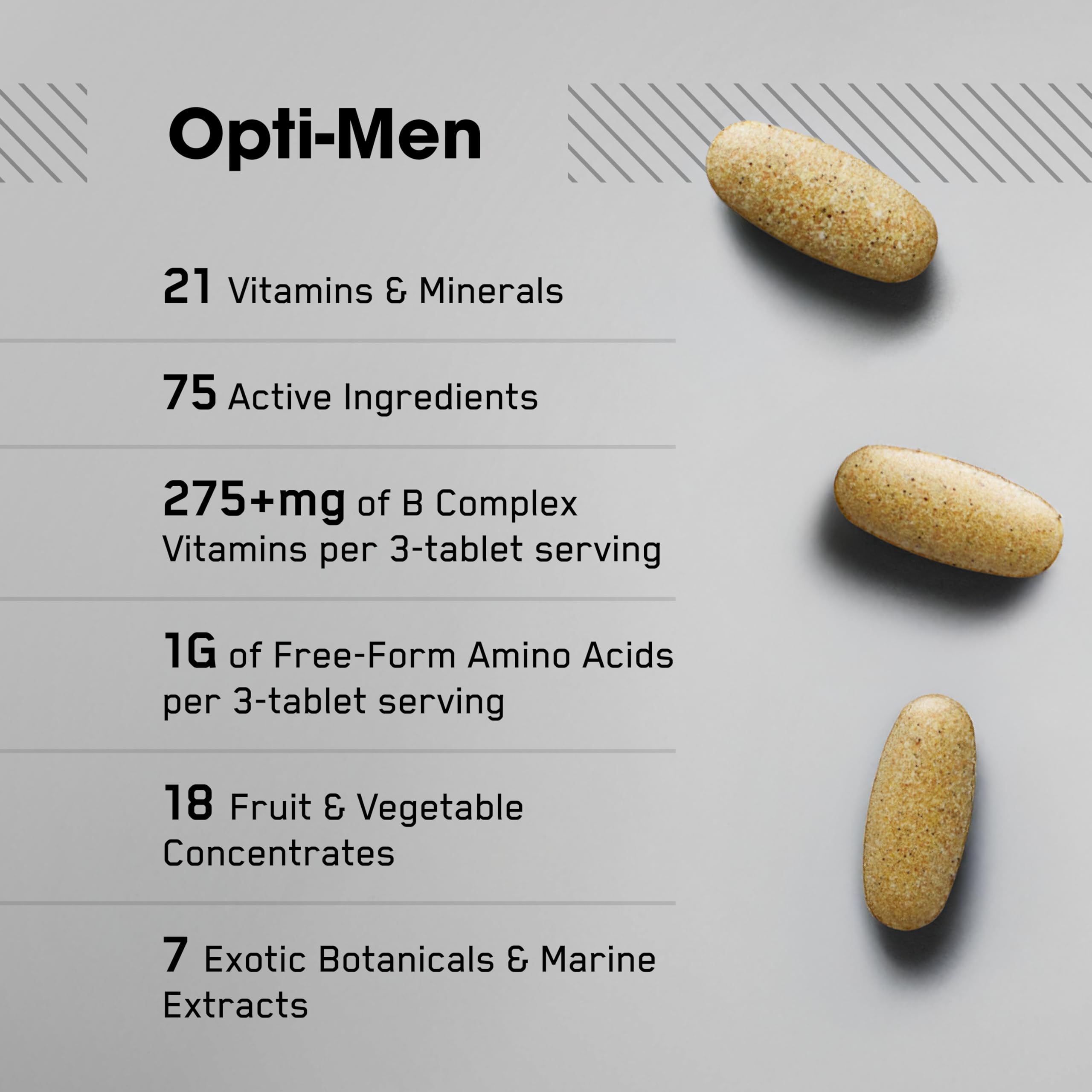 Optimum Nutrition Opti-Men, Vitamin C, Zinc and Vitamin D, E, B12 for Immune Support Mens Daily Multivitamin Supplement Optimum Nutrition buy supplements canada