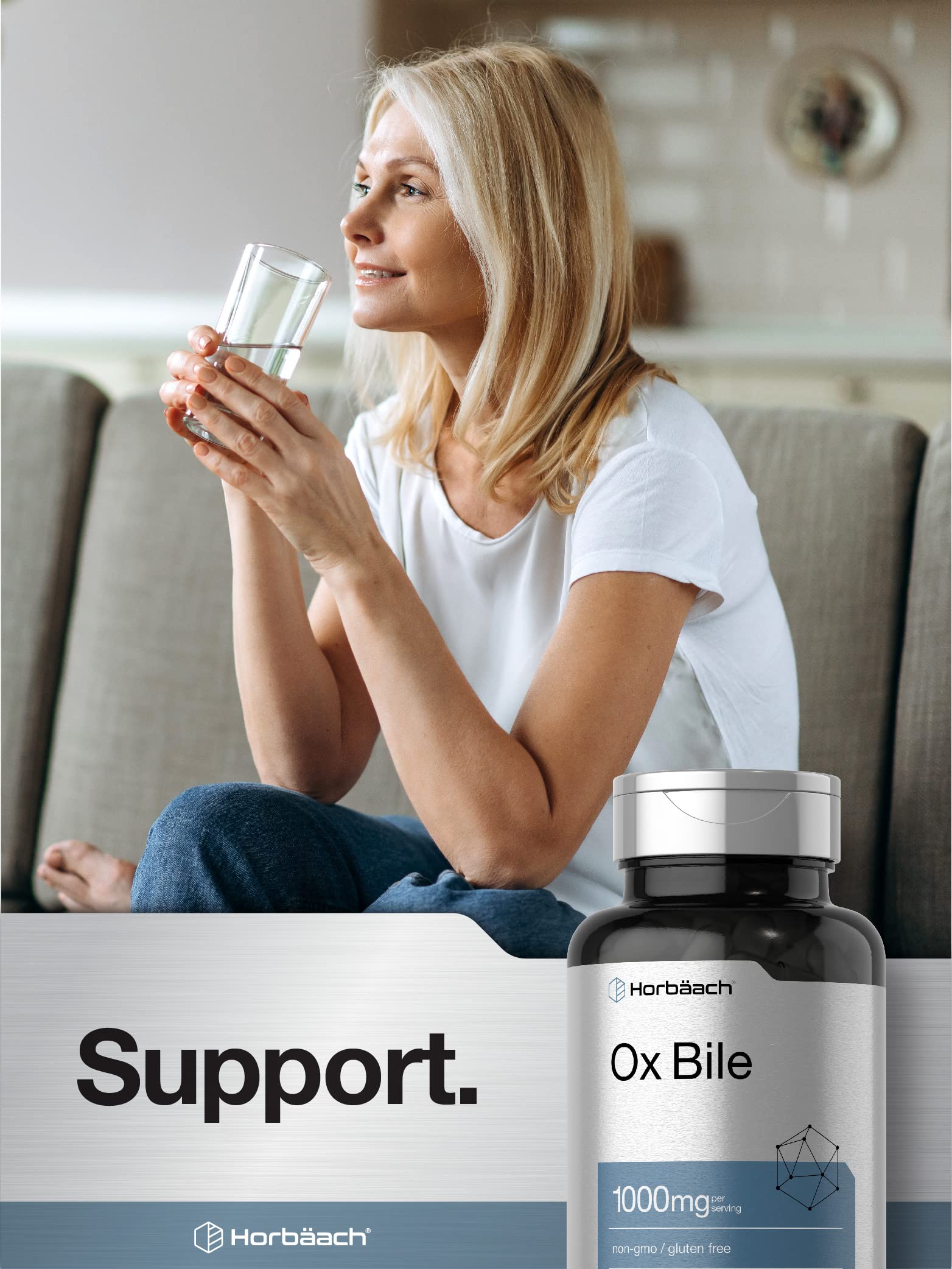 Ox Bile 1000 mg 100 Capsules | Digestive Enzymes Supplement | Non-GMO & Gluten Free Horbäach buy supplements canada