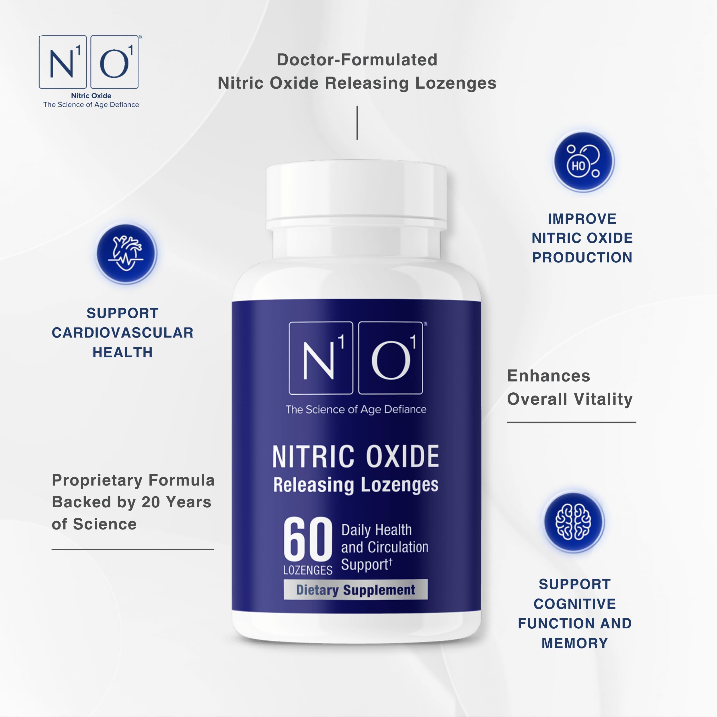 N1O1 Nitric Oxide Lozenges - 60 Count - Nitric Oxide Supplement for Heart Health, Circulation, Energy, Blood Flow, Oxygenation, Healthy Blood Pressure N1O1 buy supplements canada
