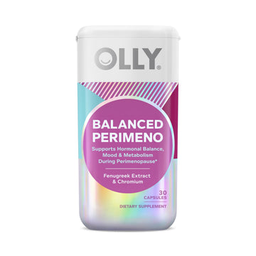 OLLY Balanced Perimeno Capsules, Supports Hormonal Balance, Mood & Metabolism During Perimenopause,* Fenugreek Extract, Chromium, 30 Day Supply - 30 Count OLLY buy supplements canada