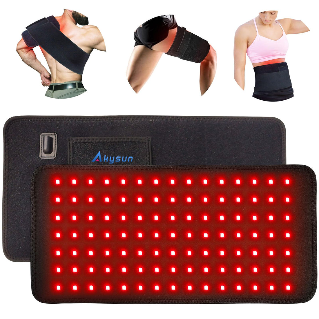 Red Light Therapy Infrared Light Therapy Heating Wrap Belt for Body Back Knee Shoulder Waist Muscle Pain AKYSUN buy supplements canada