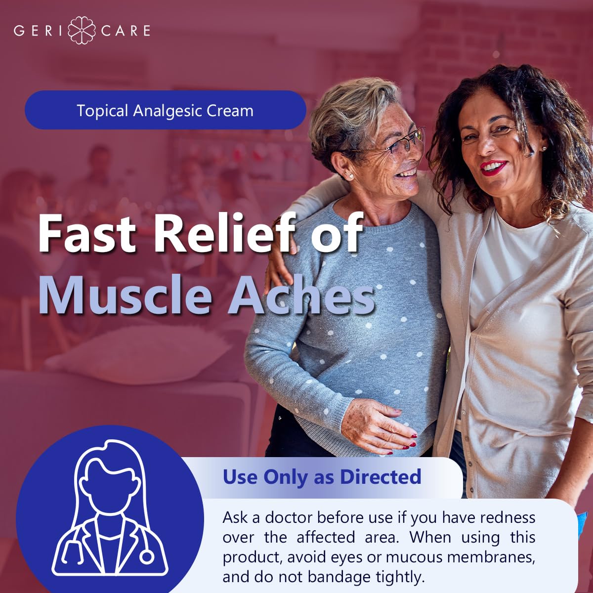 GeriCare Topical Analgesic Cream, Menthol 10%, Methyl Salicylate 15%, Fast Absorption, Pain Relief of Minor Muscle Aches, Body Stiffness, Joint Pain & Soreness, 3 Ounce (Pack of 1) GeriCare buy supplements canada