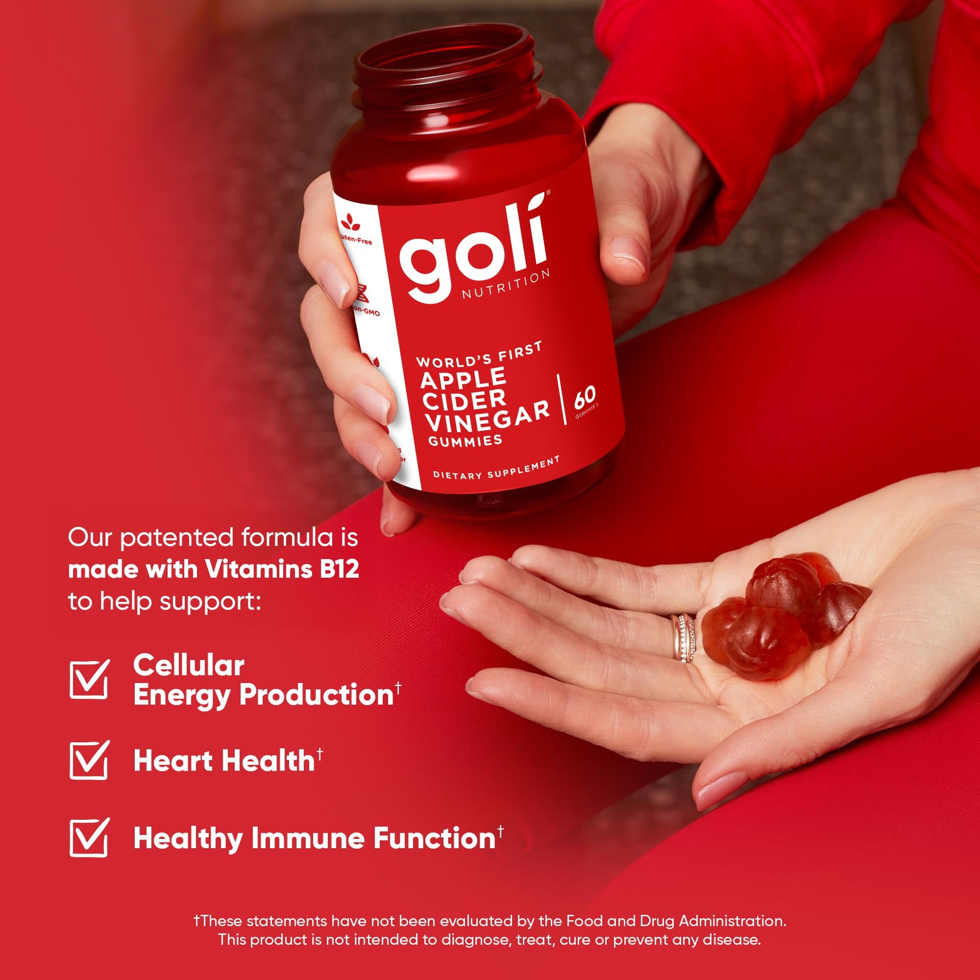 Goli Apple Cider Vinegar Gummies - Worlds First ACV Gummy with Vitamin B12, Beetroot & Pomegranate Goli buy supplements canada