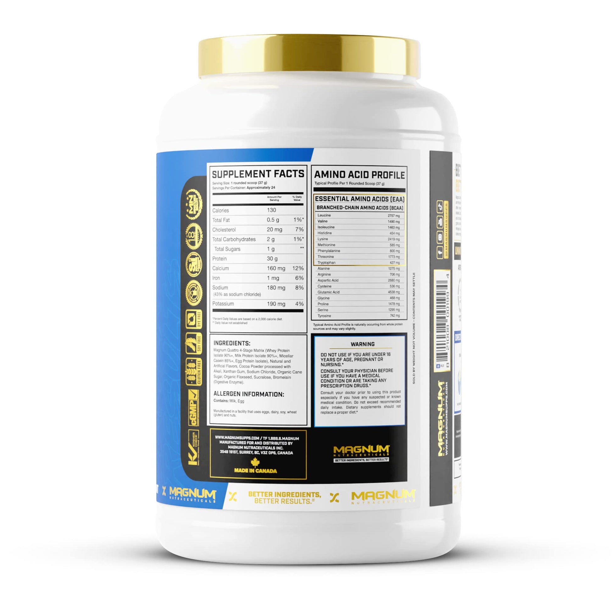 Magnum Nutraceuticals Quattro -, Peanut Butter Cups, 2LB - May Support Muscle Growth QUATTRO buy supplements canada