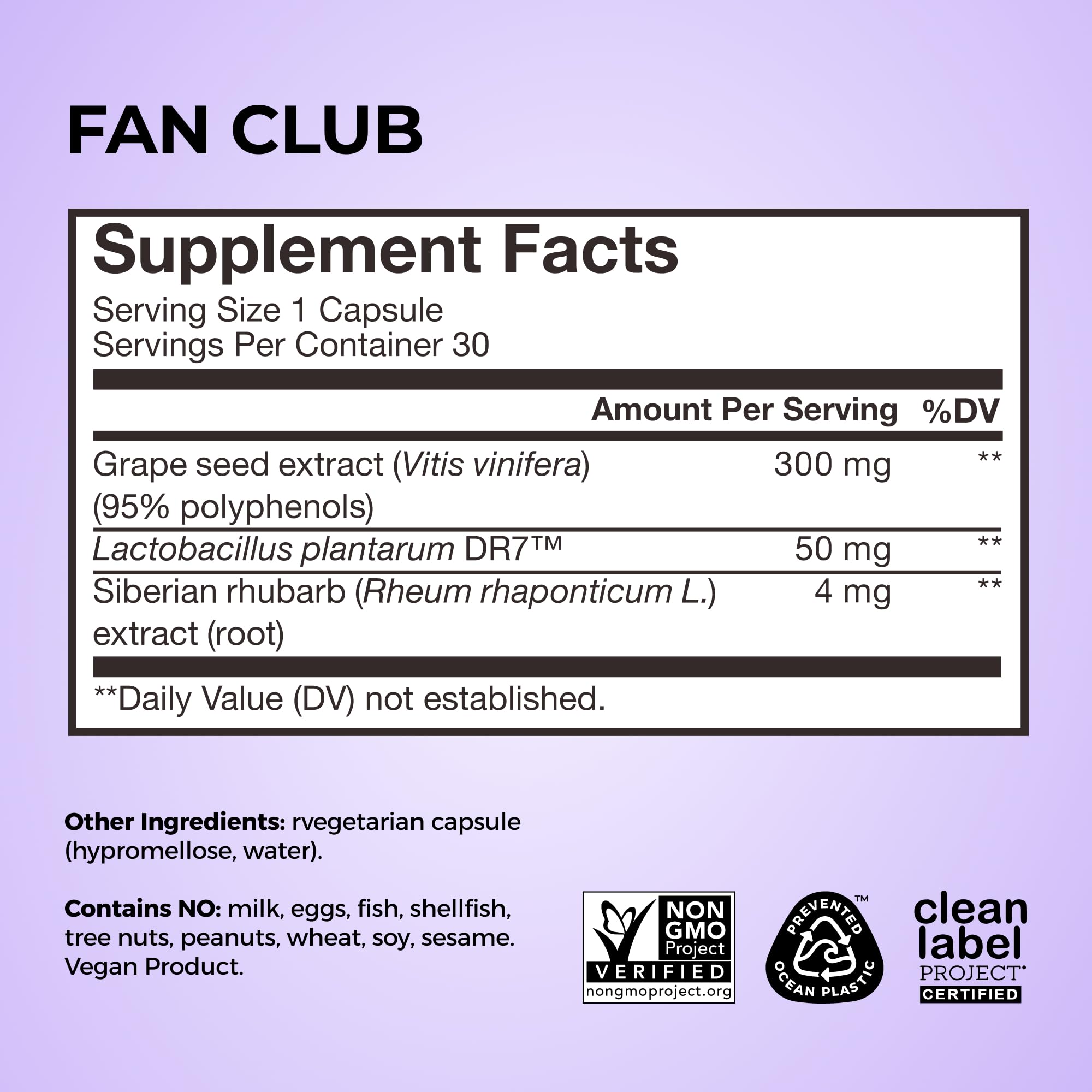 HUM Fan Club Menopause Probiotic Supplement, Estrogen Free Menopause Supplements for Women, Non Hormonal, Supports Energy & Hot Flashes, Grape Seed Extract & Siberian Rhubarb, 30 Vegan Capsules HUM buy supplements canada