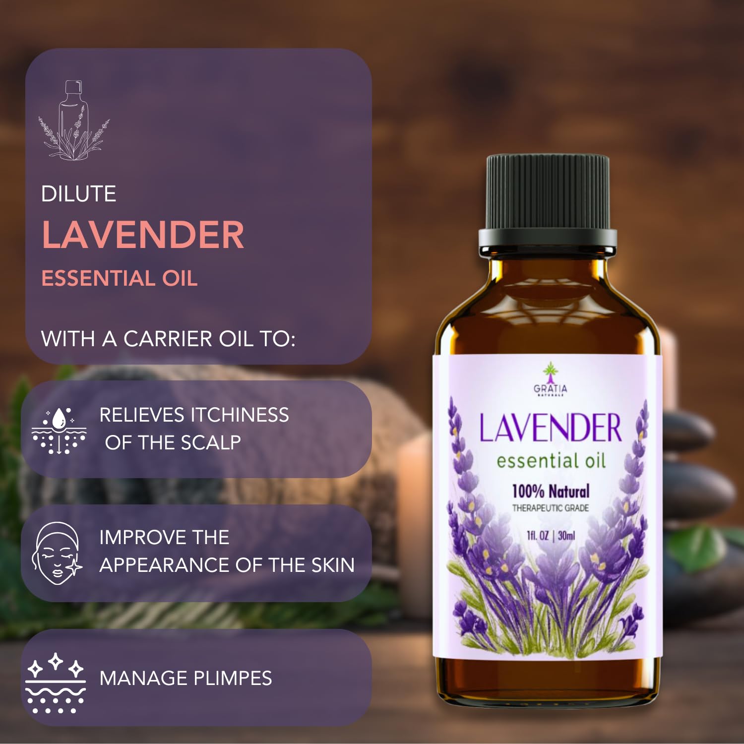 Gratia Naturals Lavender Essential Oil - 100% Pure and Natural … GRATIA NATURALS buy supplements canada