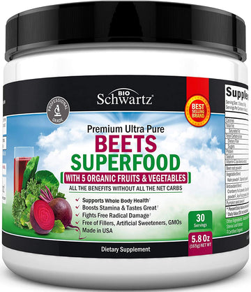 Beet Root Powder - Beets Superfood Supplement with Vitamin C Plus Organic Antioxidant BioSchwartz buy supplements canada