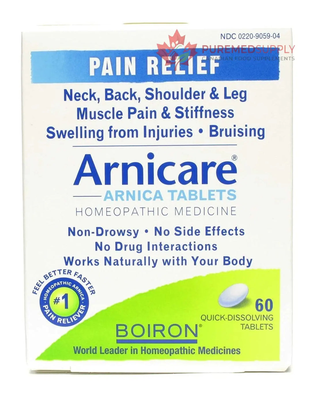Boiron Arnicacare Arnica Tablets 60 ea (Pack of 3) Boiron buy supplements canada