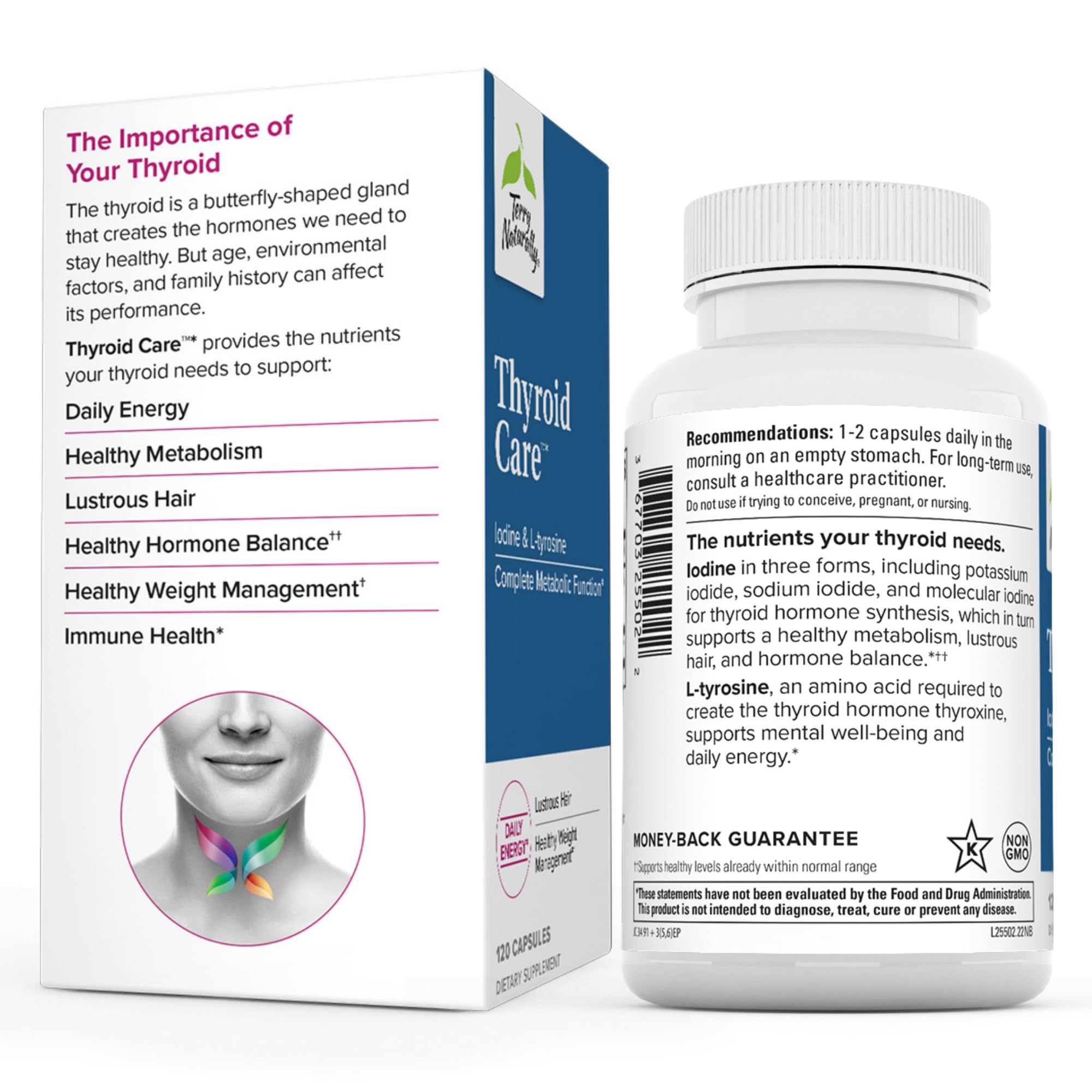 Terry Naturally Thyroid Care - 120 Capsules - Complete Metabolic Function - with Iodine Terry Naturally buy supplements canada