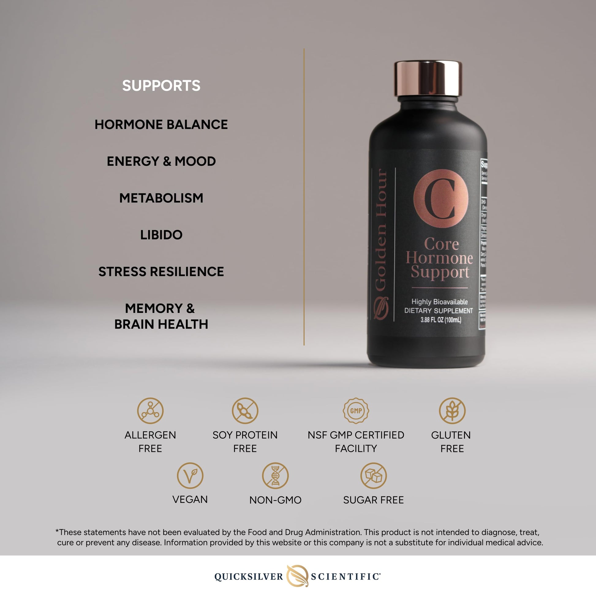 Quicksilver Scientific Core Hormone Support 3.88 fl oz (100ml) Quicksilver Scientific buy supplements canada