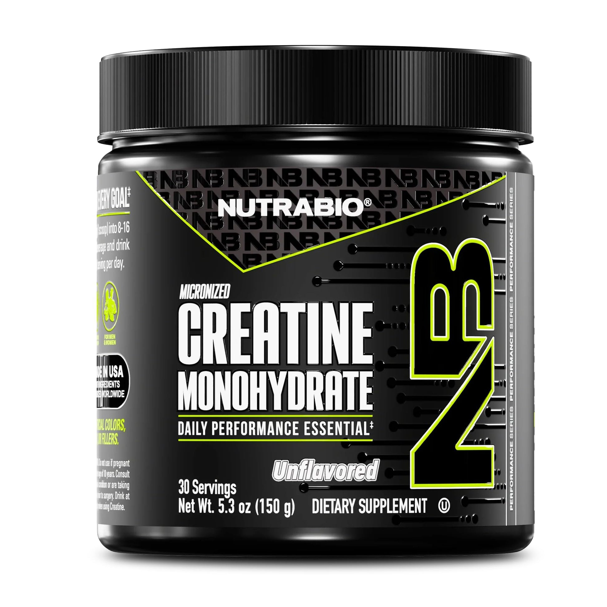 NutraBio Pure Micronized Creatine Monohydrate Powder Supplement, Unflavored, (150 g) - Supports Bulk Muscle Energy, Recovery, and Strength - HPLC Tested Creatine Powder Supplement for Men and Women NutraBio buy supplements canada