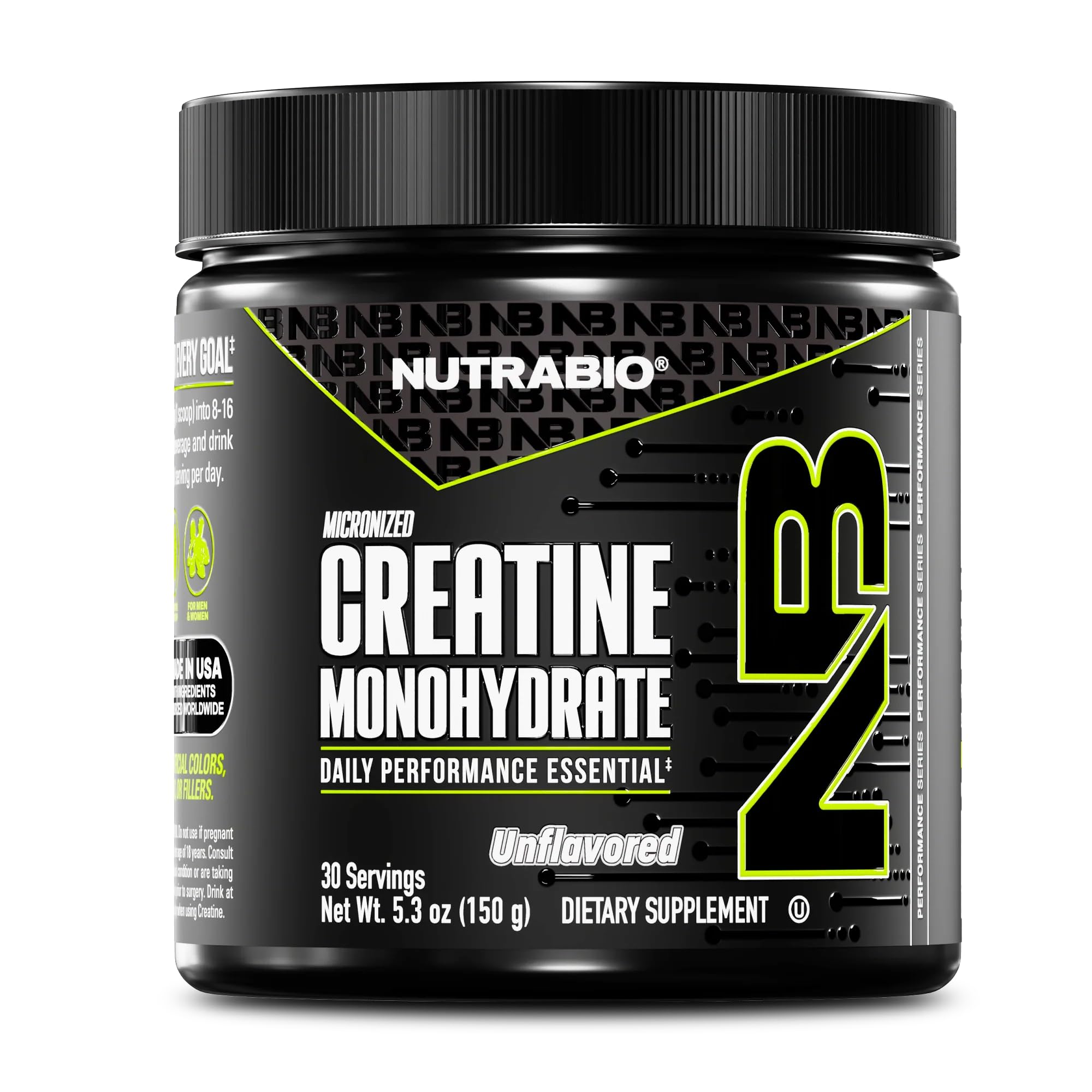 NutraBio Pure Micronized Creatine Monohydrate Powder Supplement, Unflavored, (150 g) - Supports Bulk Muscle Energy, Recovery, and Strength - HPLC Tested Creatine Powder Supplement for Men and Women NutraBio buy supplements canada